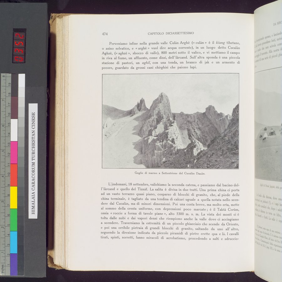 Storia della Spedizione Scientifica Italiana nel Himàlaia, Caracorùm e Turchestàn Cinese(1913-1914) : vol.1 / Page 558 (Color Image)
