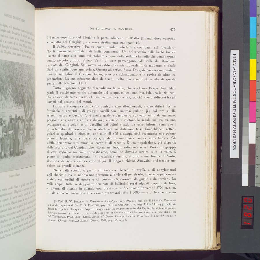 Storia della Spedizione Scientifica Italiana nel Himàlaia, Caracorùm e Turchestàn Cinese(1913-1914) : vol.1 / Page 561 (Color Image)