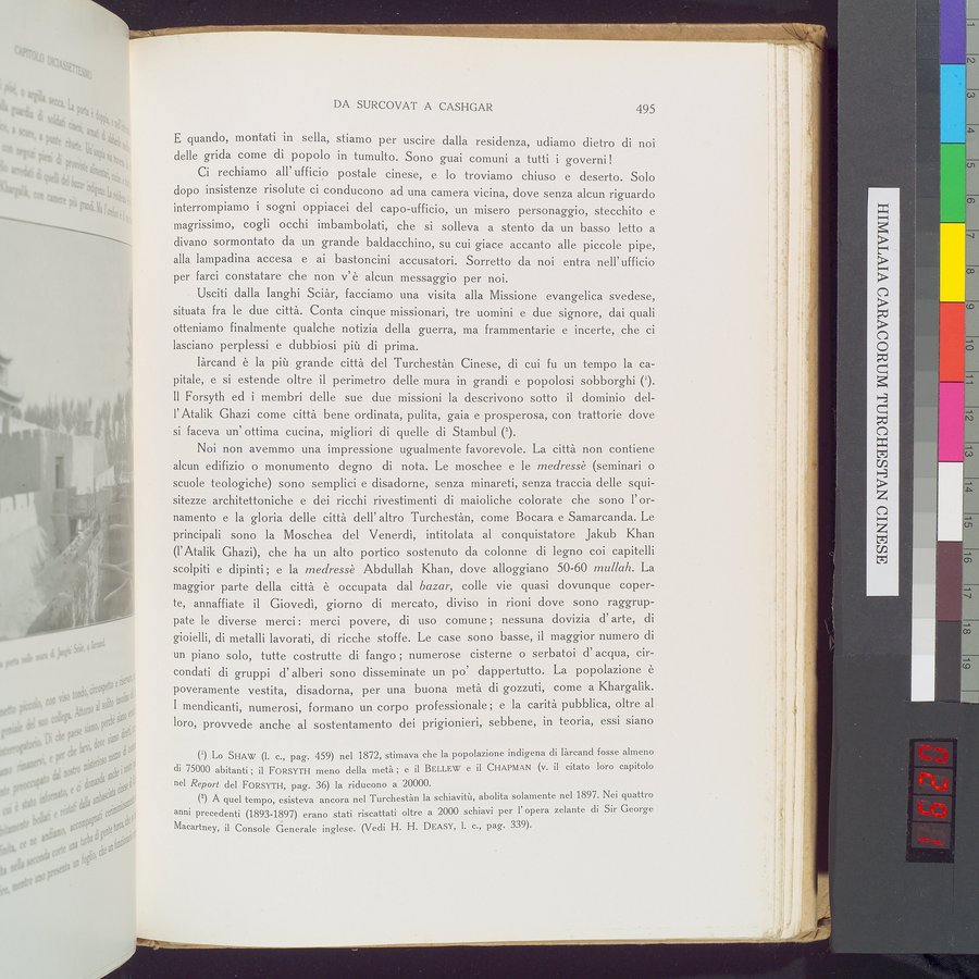 Storia della Spedizione Scientifica Italiana nel Himàlaia, Caracorùm e Turchestàn Cinese(1913-1914) : vol.1 / 581 ページ（カラー画像）