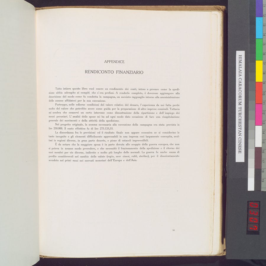 Storia della Spedizione Scientifica Italiana nel Himàlaia, Caracorùm e Turchestàn Cinese(1913-1914) : vol.1 / 613 ページ（カラー画像）