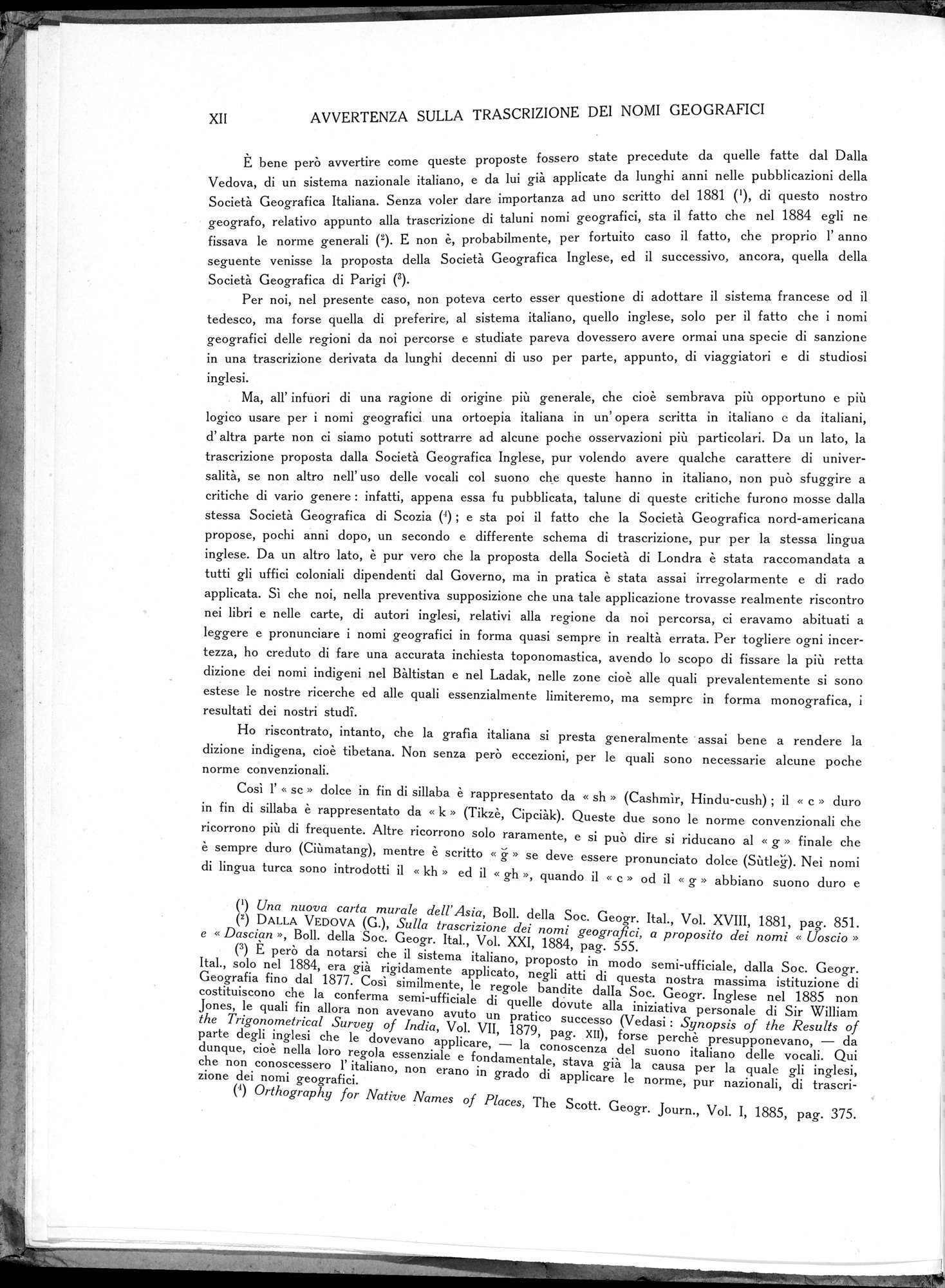 Storia della Spedizione Scientifica Italiana nel Himàlaia, Caracorùm e Turchestàn Cinese(1913-1914) : vol.1 / Page 18 (Grayscale High Resolution Image)