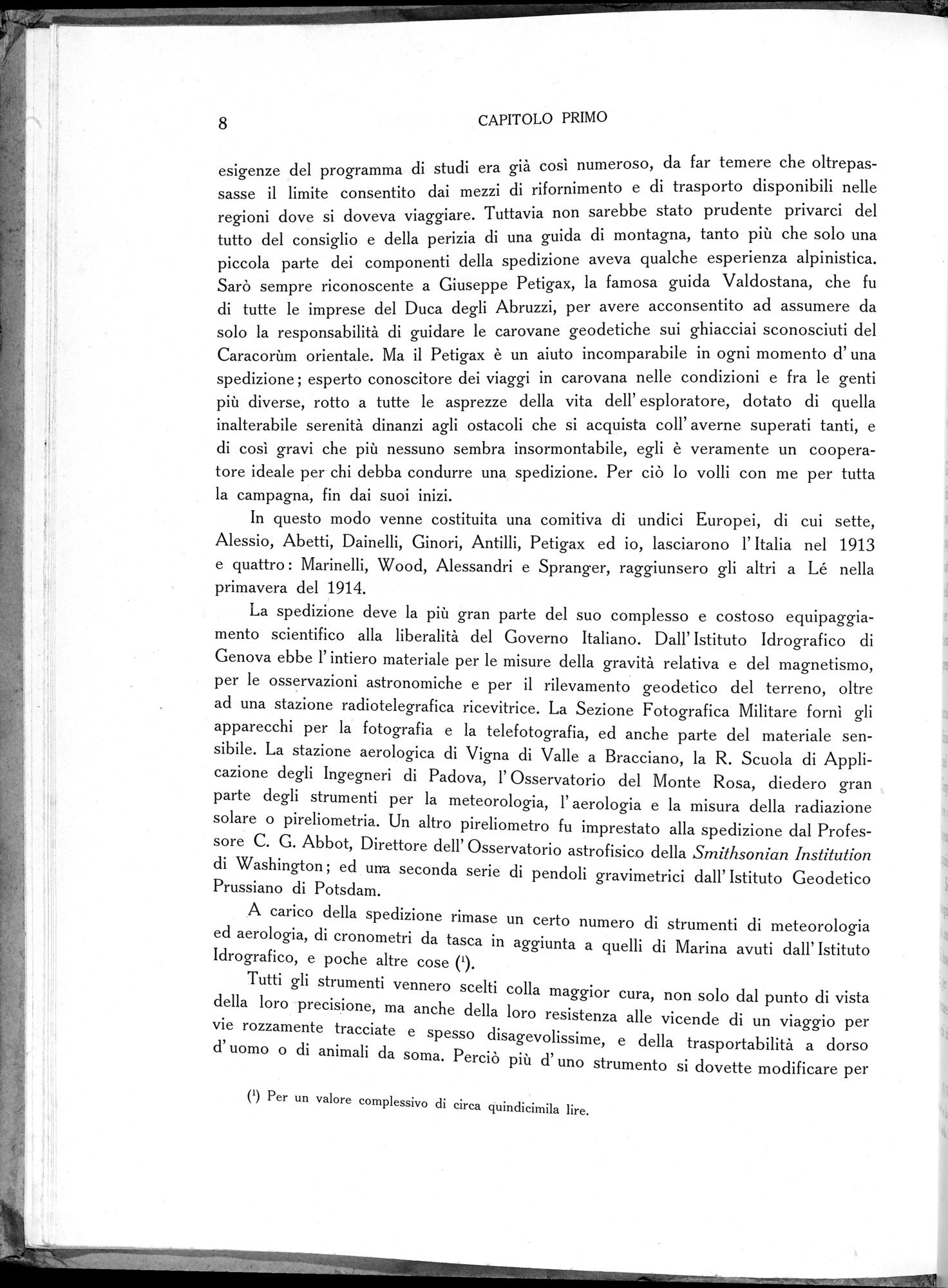 Storia della Spedizione Scientifica Italiana nel Himàlaia, Caracorùm e Turchestàn Cinese(1913-1914) : vol.1 / Page 30 (Grayscale High Resolution Image)