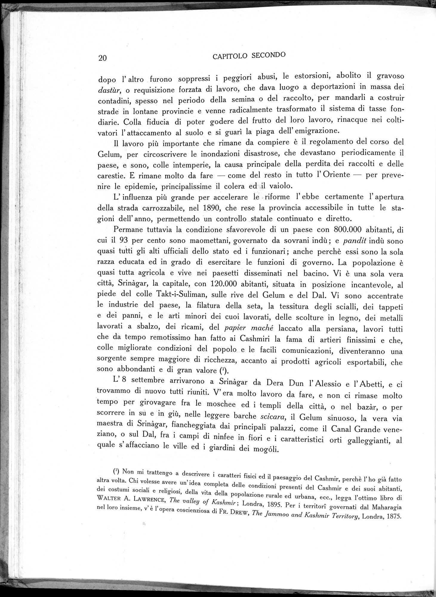 Storia della Spedizione Scientifica Italiana nel Himàlaia, Caracorùm e Turchestàn Cinese(1913-1914) : vol.1 / Page 42 (Grayscale High Resolution Image)