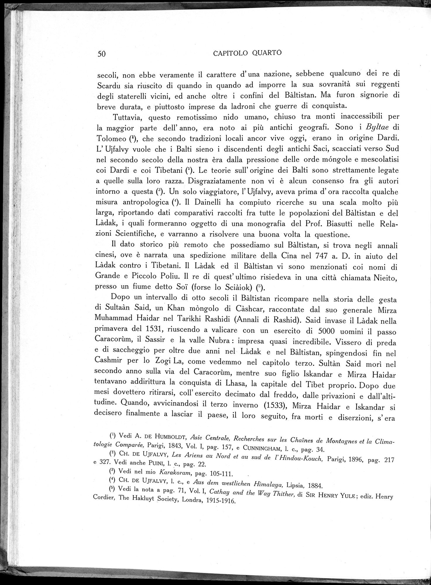 Storia della Spedizione Scientifica Italiana nel Himàlaia, Caracorùm e Turchestàn Cinese(1913-1914) : vol.1 / Page 72 (Grayscale High Resolution Image)