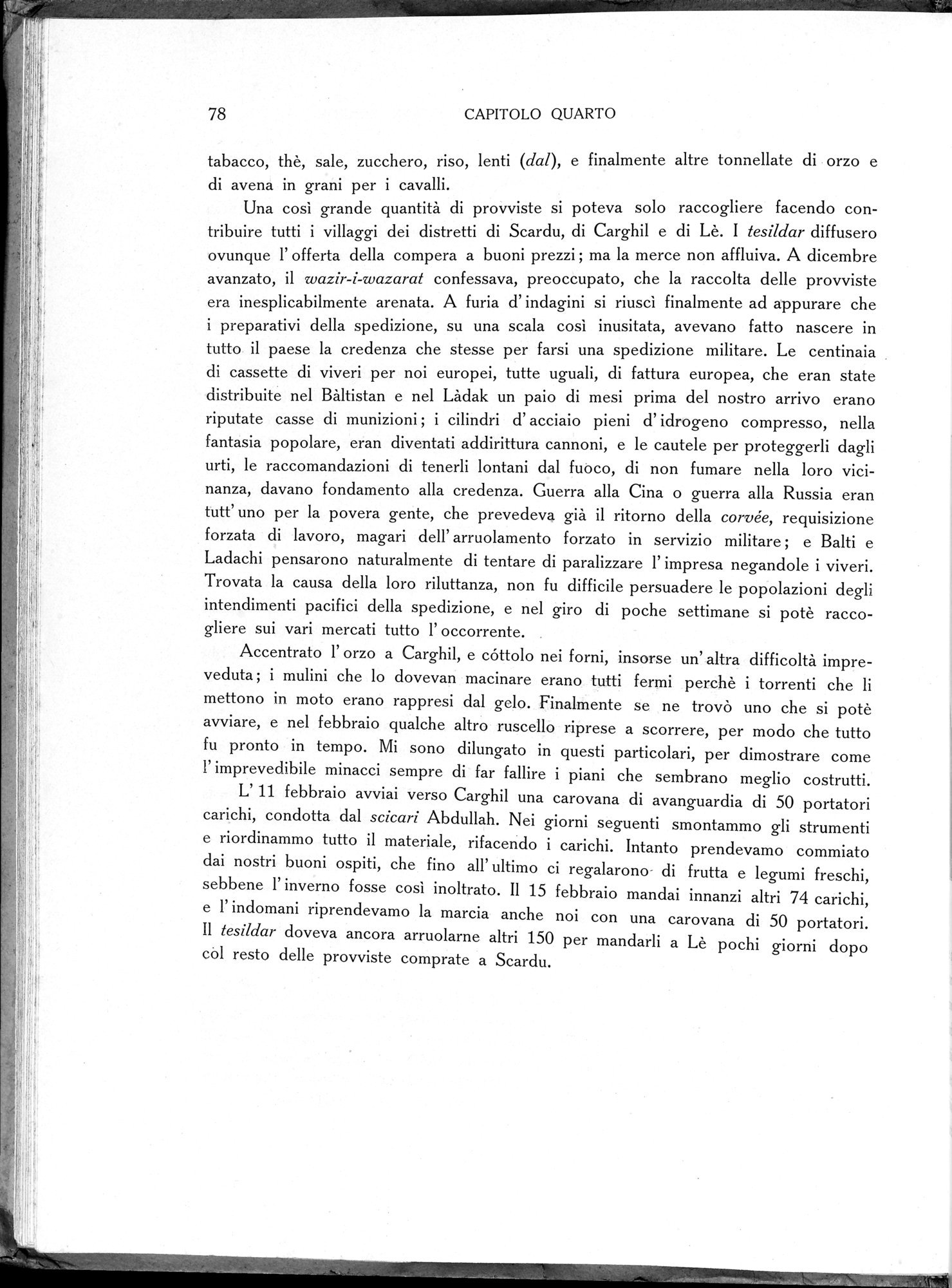 Storia della Spedizione Scientifica Italiana nel Himàlaia, Caracorùm e Turchestàn Cinese(1913-1914) : vol.1 / Page 108 (Grayscale High Resolution Image)