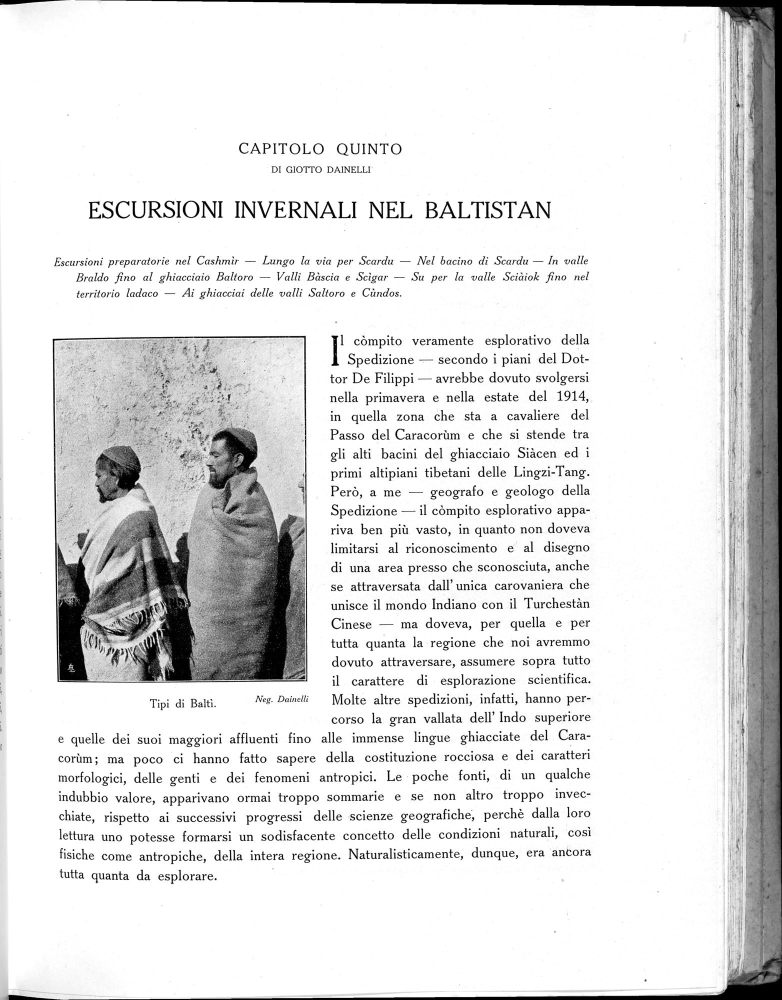 Storia della Spedizione Scientifica Italiana nel Himàlaia, Caracorùm e Turchestàn Cinese(1913-1914) : vol.1 / 109 ページ（白黒高解像度画像）