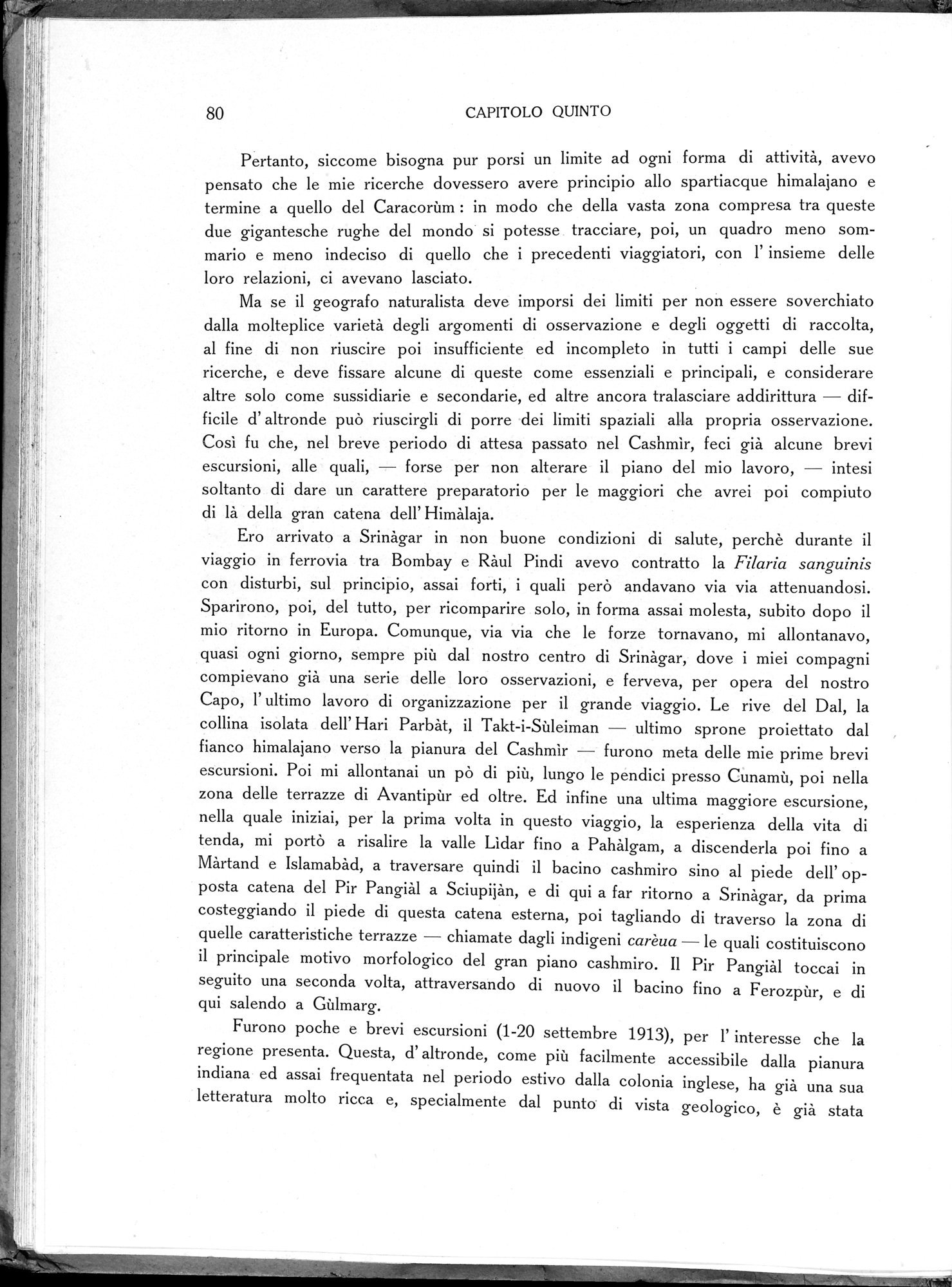 Storia della Spedizione Scientifica Italiana nel Himàlaia, Caracorùm e Turchestàn Cinese(1913-1914) : vol.1 / 110 ページ（白黒高解像度画像）