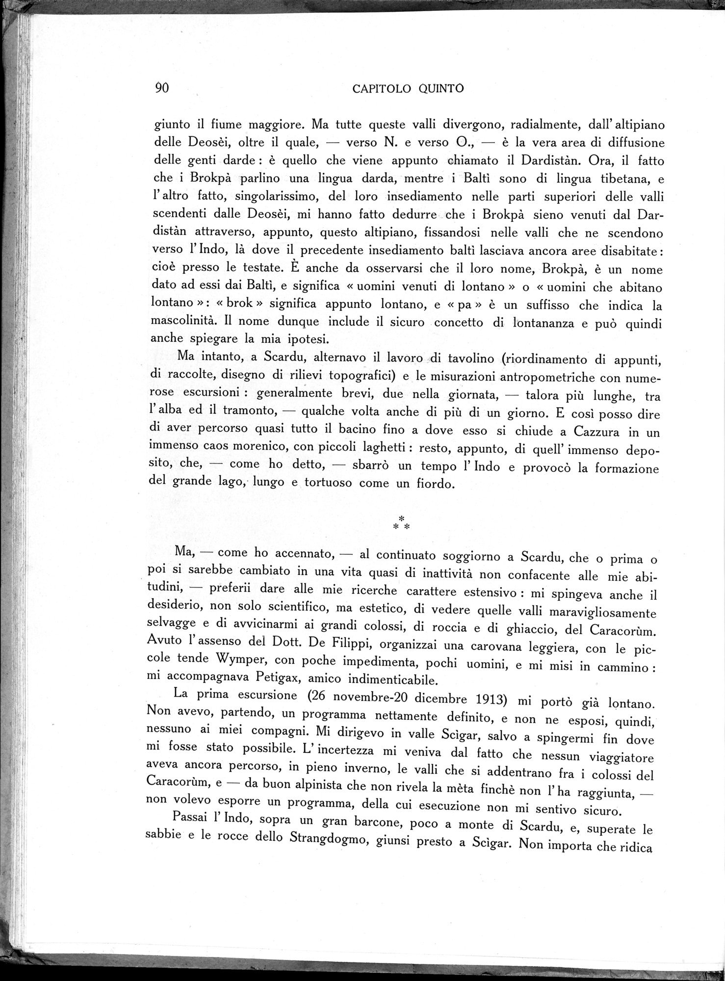 Storia della Spedizione Scientifica Italiana nel Himàlaia, Caracorùm e Turchestàn Cinese(1913-1914) : vol.1 / 120 ページ（白黒高解像度画像）