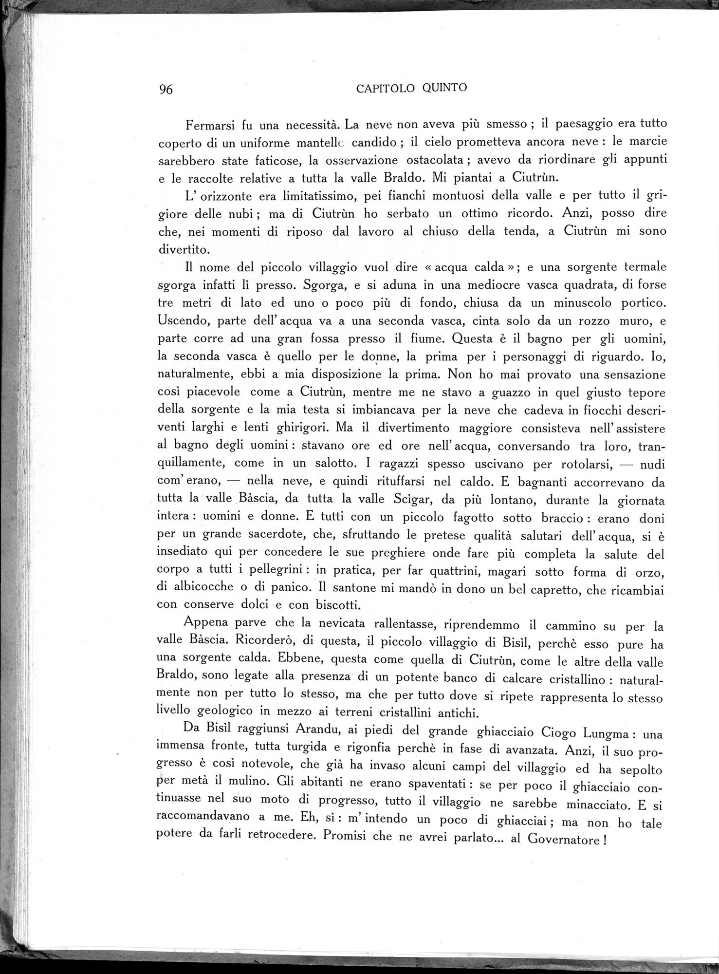 Storia della Spedizione Scientifica Italiana nel Himàlaia, Caracorùm e Turchestàn Cinese(1913-1914) : vol.1 / Page 126 (Grayscale High Resolution Image)