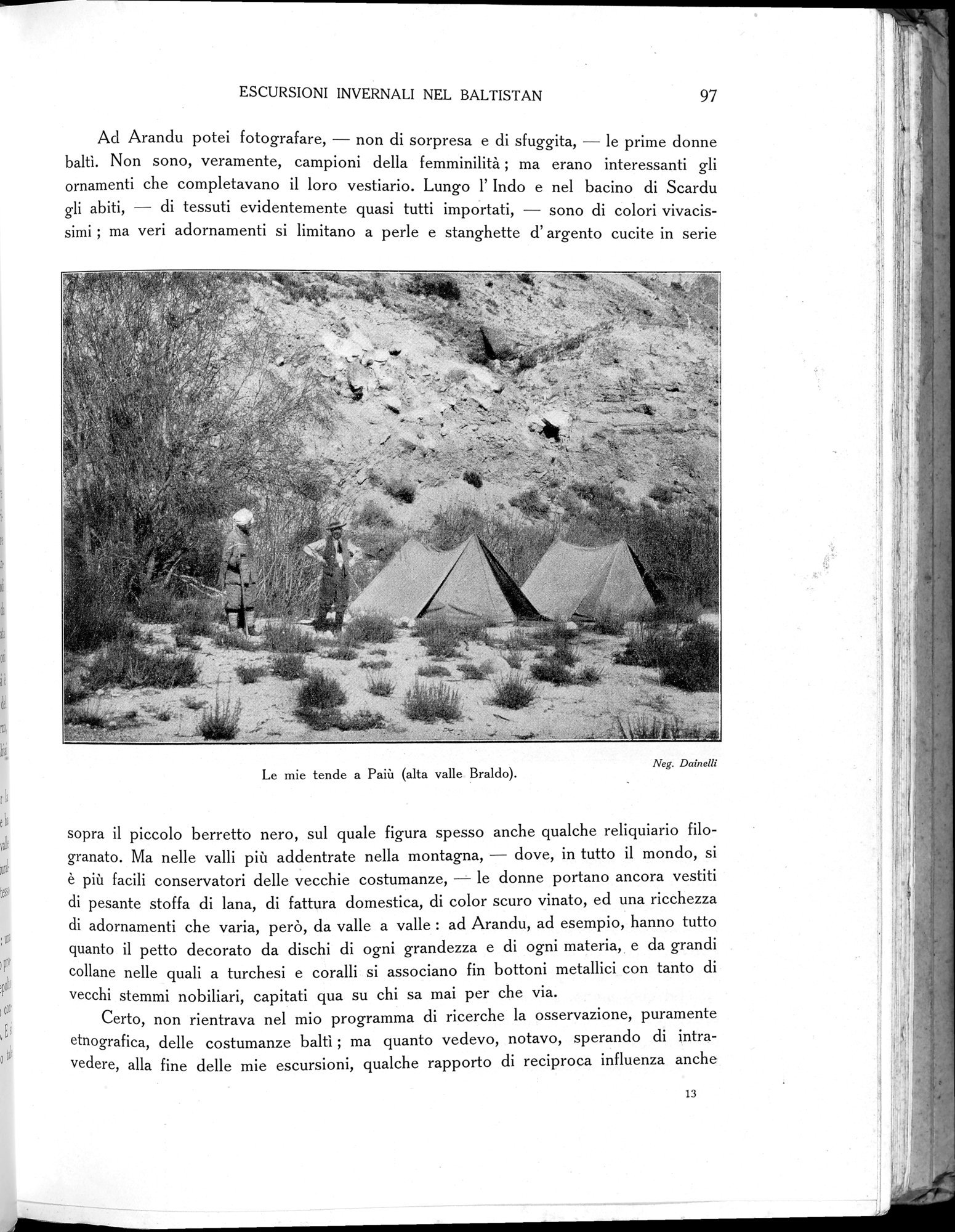 Storia della Spedizione Scientifica Italiana nel Himàlaia, Caracorùm e Turchestàn Cinese(1913-1914) : vol.1 / 127 ページ（白黒高解像度画像）