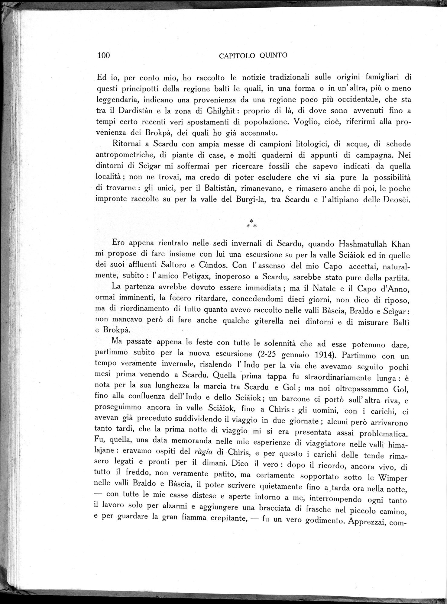 Storia della Spedizione Scientifica Italiana nel Himàlaia, Caracorùm e Turchestàn Cinese(1913-1914) : vol.1 / Page 130 (Grayscale High Resolution Image)