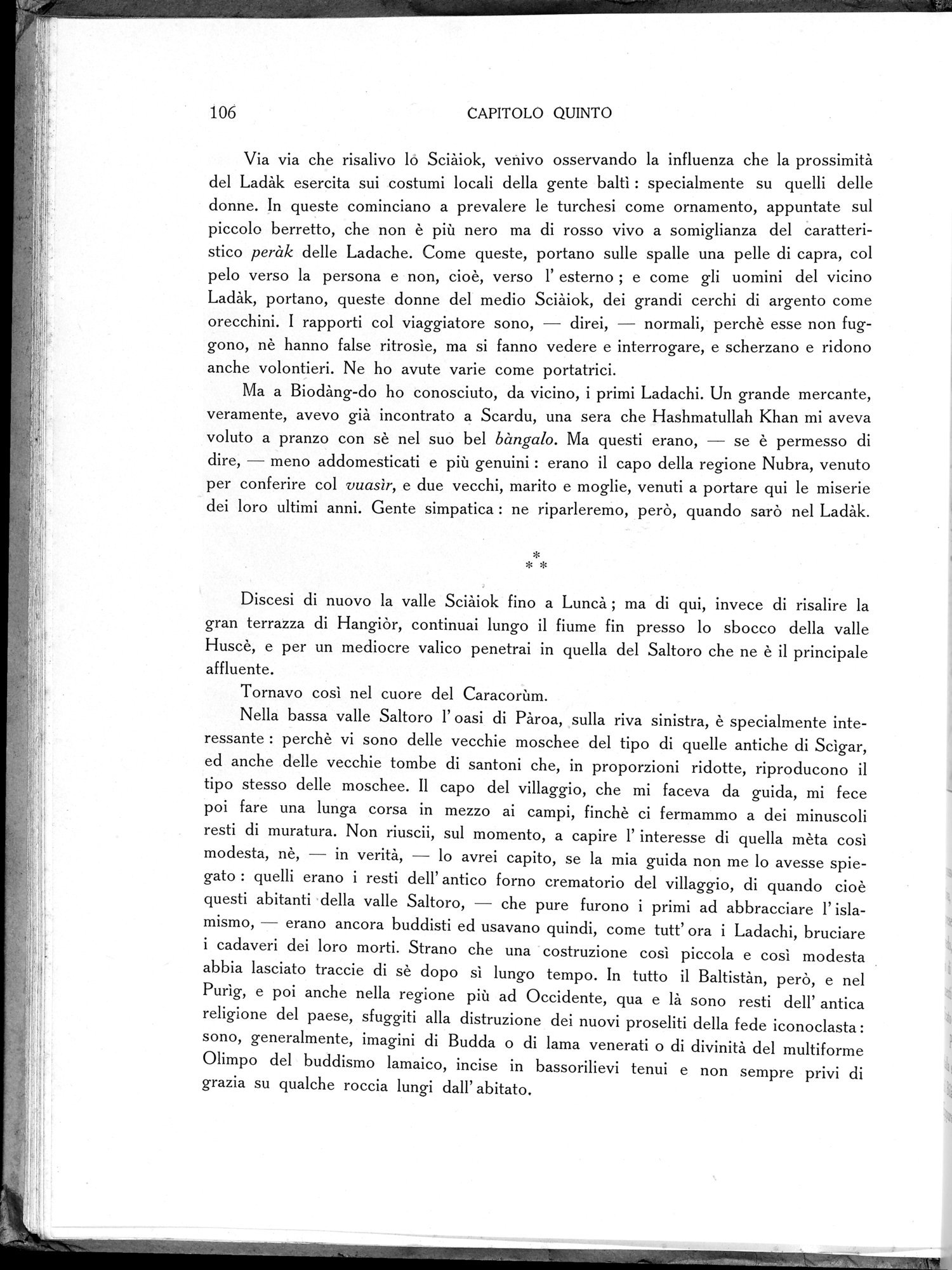 Storia della Spedizione Scientifica Italiana nel Himàlaia, Caracorùm e Turchestàn Cinese(1913-1914) : vol.1 / Page 136 (Grayscale High Resolution Image)