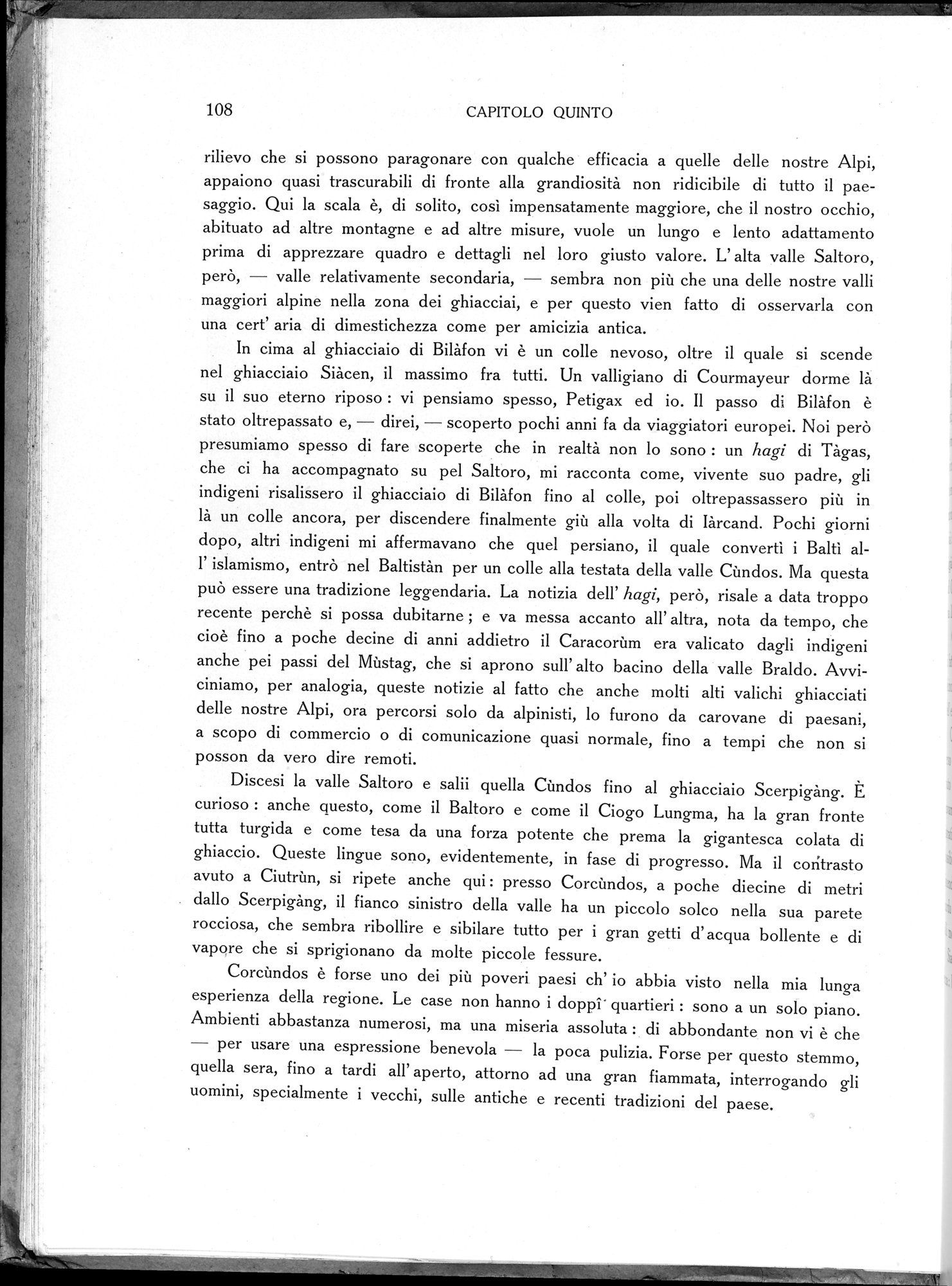 Storia della Spedizione Scientifica Italiana nel Himàlaia, Caracorùm e Turchestàn Cinese(1913-1914) : vol.1 / Page 138 (Grayscale High Resolution Image)