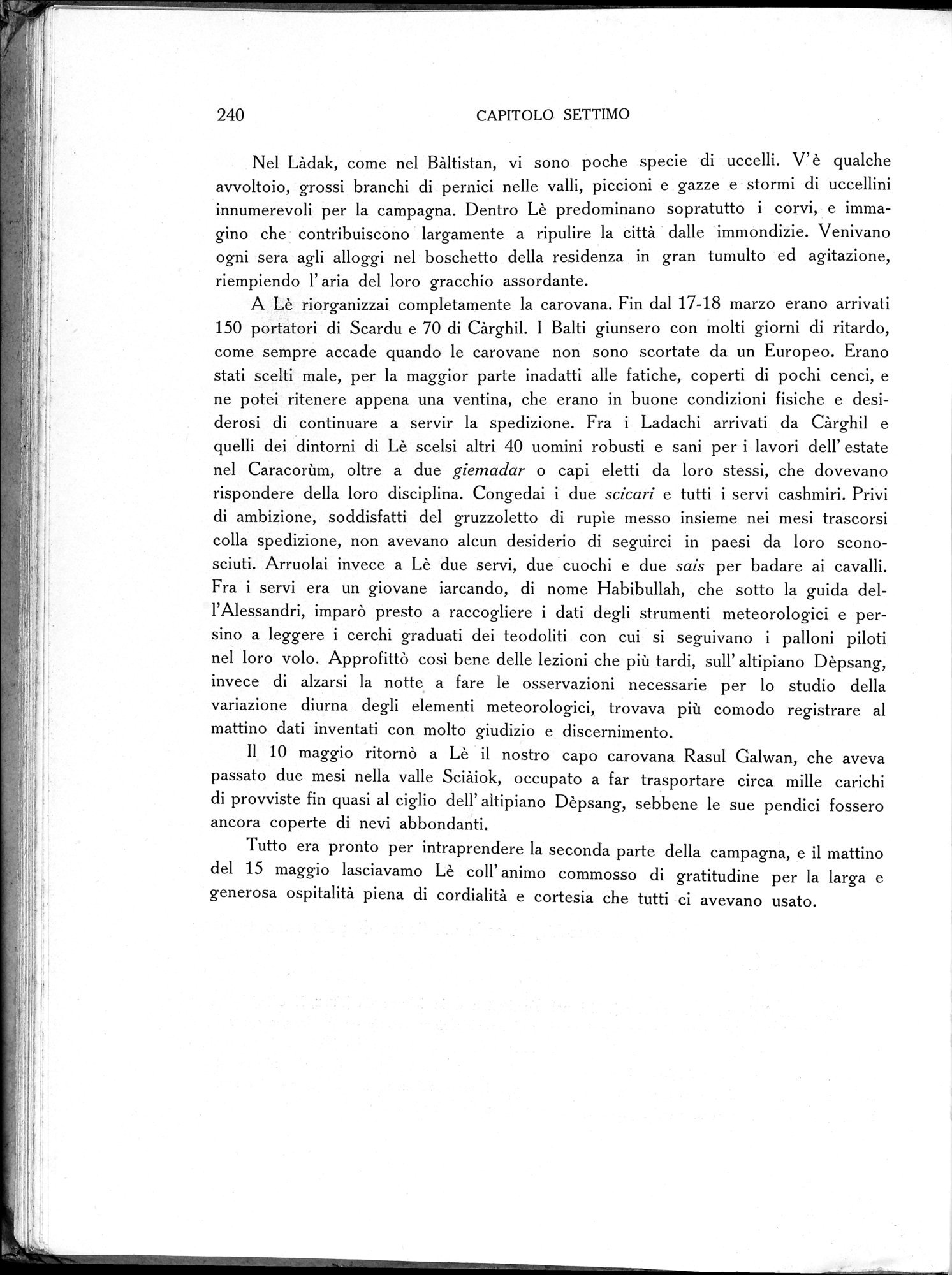 Storia della Spedizione Scientifica Italiana nel Himàlaia, Caracorùm e Turchestàn Cinese(1913-1914) : vol.1 / Page 284 (Grayscale High Resolution Image)