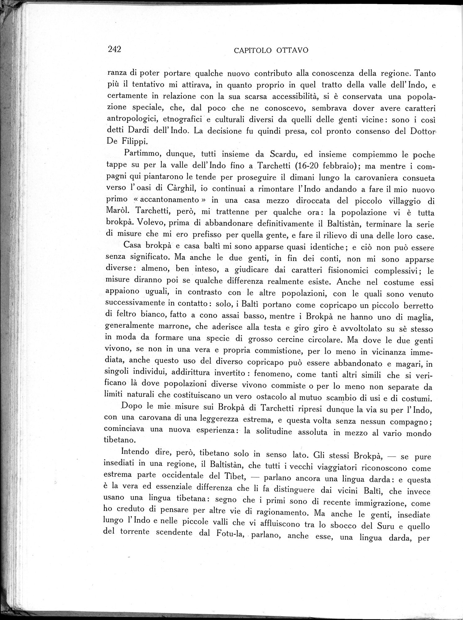 Storia della Spedizione Scientifica Italiana nel Himàlaia, Caracorùm e Turchestàn Cinese(1913-1914) : vol.1 / Page 286 (Grayscale High Resolution Image)