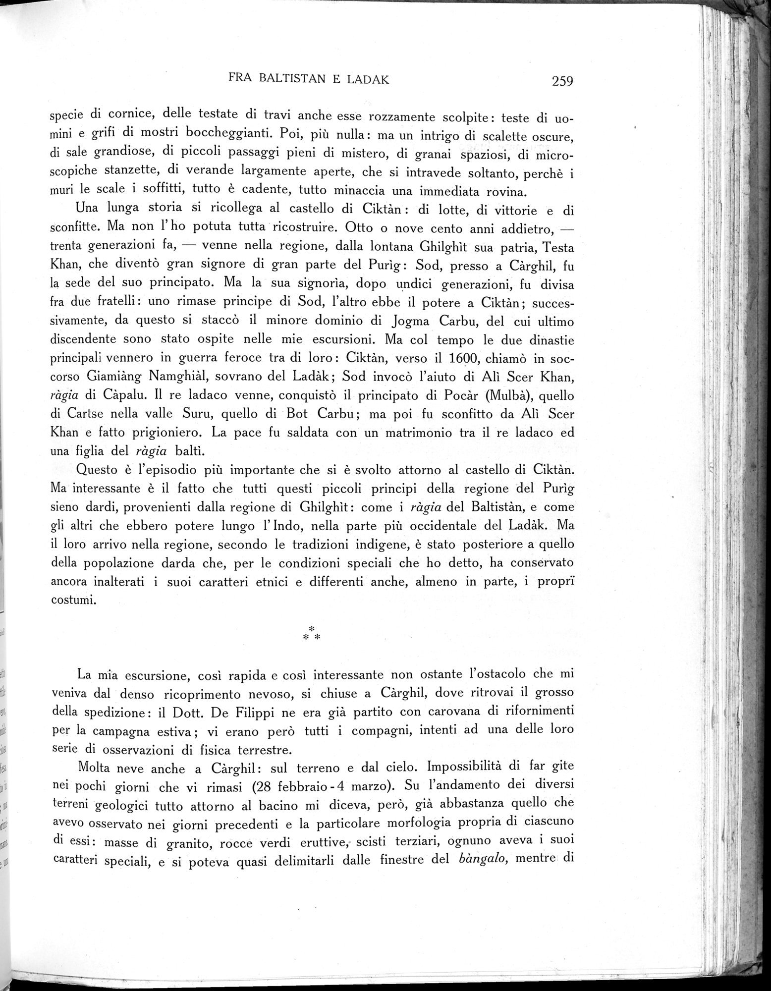 Storia della Spedizione Scientifica Italiana nel Himàlaia, Caracorùm e Turchestàn Cinese(1913-1914) : vol.1 / Page 303 (Grayscale High Resolution Image)