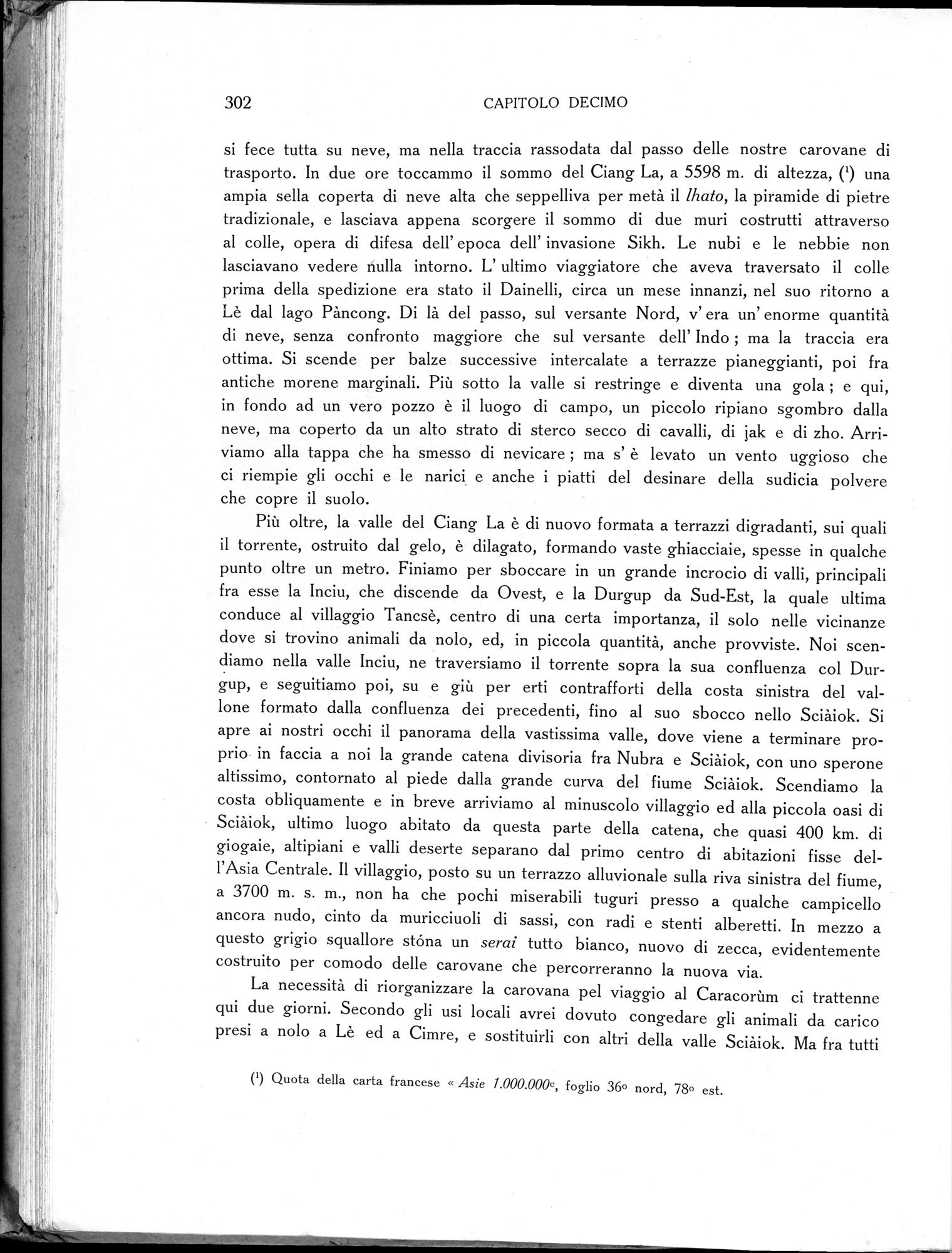 Storia della Spedizione Scientifica Italiana nel Himàlaia, Caracorùm e Turchestàn Cinese(1913-1914) : vol.1 / Page 346 (Grayscale High Resolution Image)