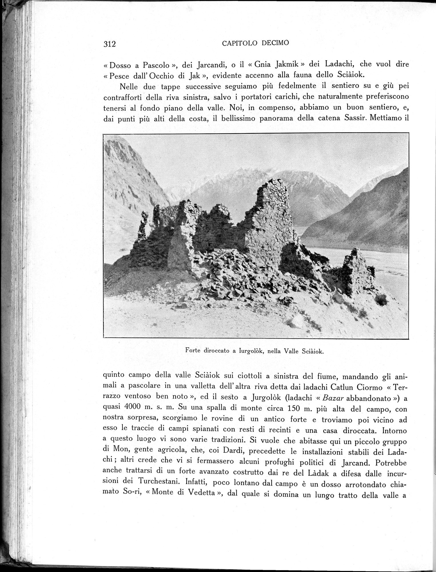 Storia della Spedizione Scientifica Italiana nel Himàlaia, Caracorùm e Turchestàn Cinese(1913-1914) : vol.1 / Page 356 (Grayscale High Resolution Image)