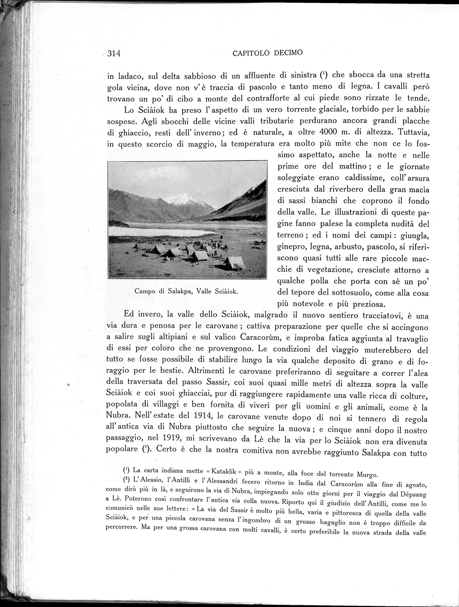 Storia della Spedizione Scientifica Italiana nel Himàlaia, Caracorùm e Turchestàn Cinese(1913-1914) : vol.1 / Page 360 (Grayscale High Resolution Image)