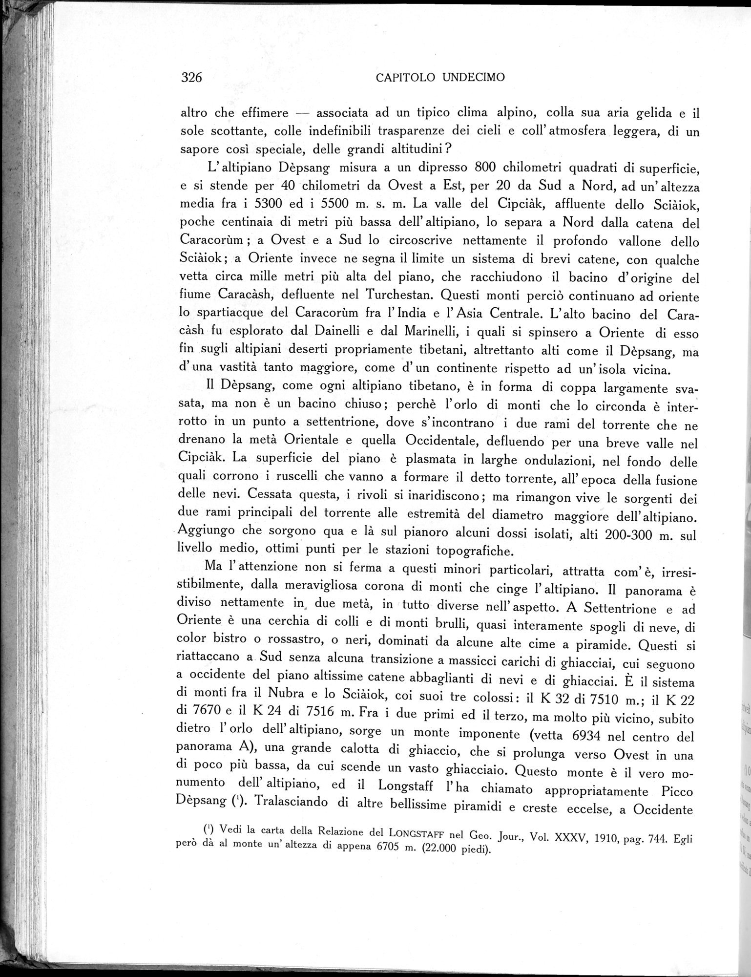 Storia della Spedizione Scientifica Italiana nel Himàlaia, Caracorùm e Turchestàn Cinese(1913-1914) : vol.1 / Page 376 (Grayscale High Resolution Image)