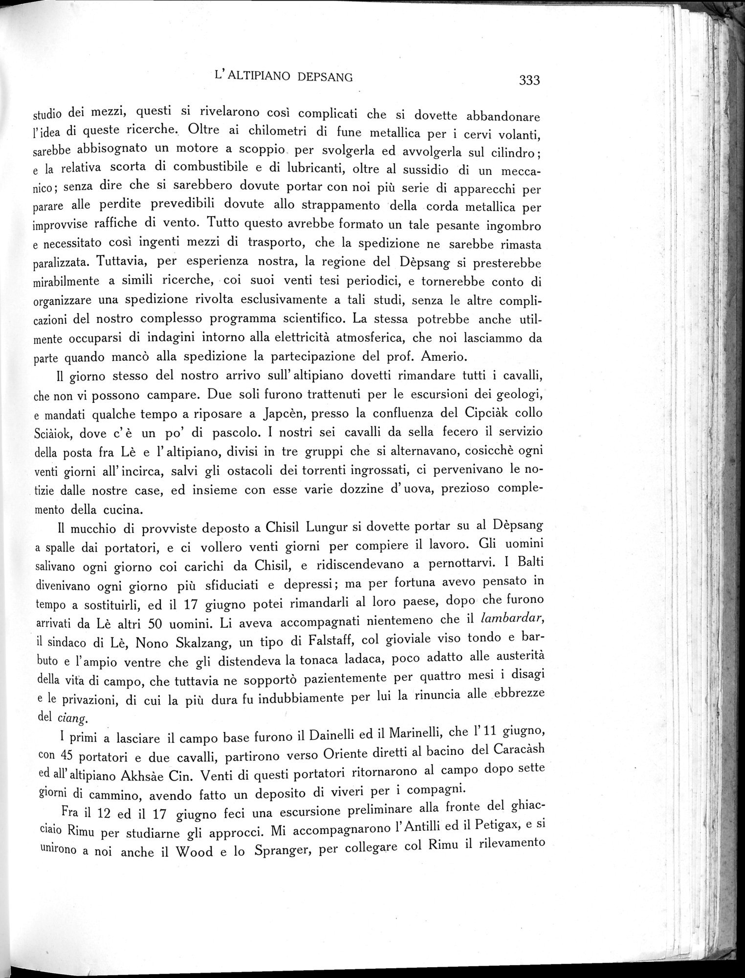 Storia della Spedizione Scientifica Italiana nel Himàlaia, Caracorùm e Turchestàn Cinese(1913-1914) : vol.1 / 387 ページ（白黒高解像度画像）
