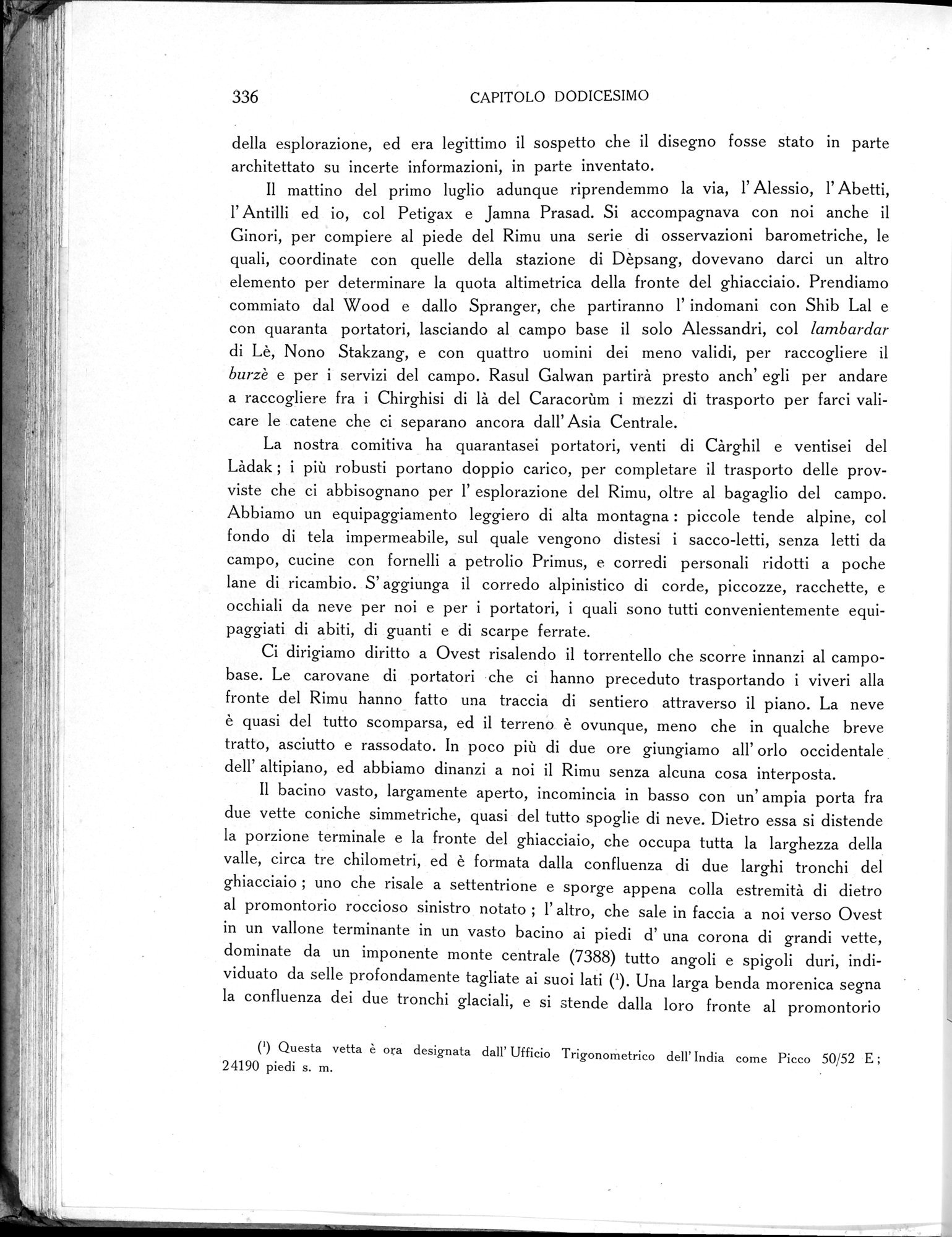 Storia della Spedizione Scientifica Italiana nel Himàlaia, Caracorùm e Turchestàn Cinese(1913-1914) : vol.1 / Page 390 (Grayscale High Resolution Image)