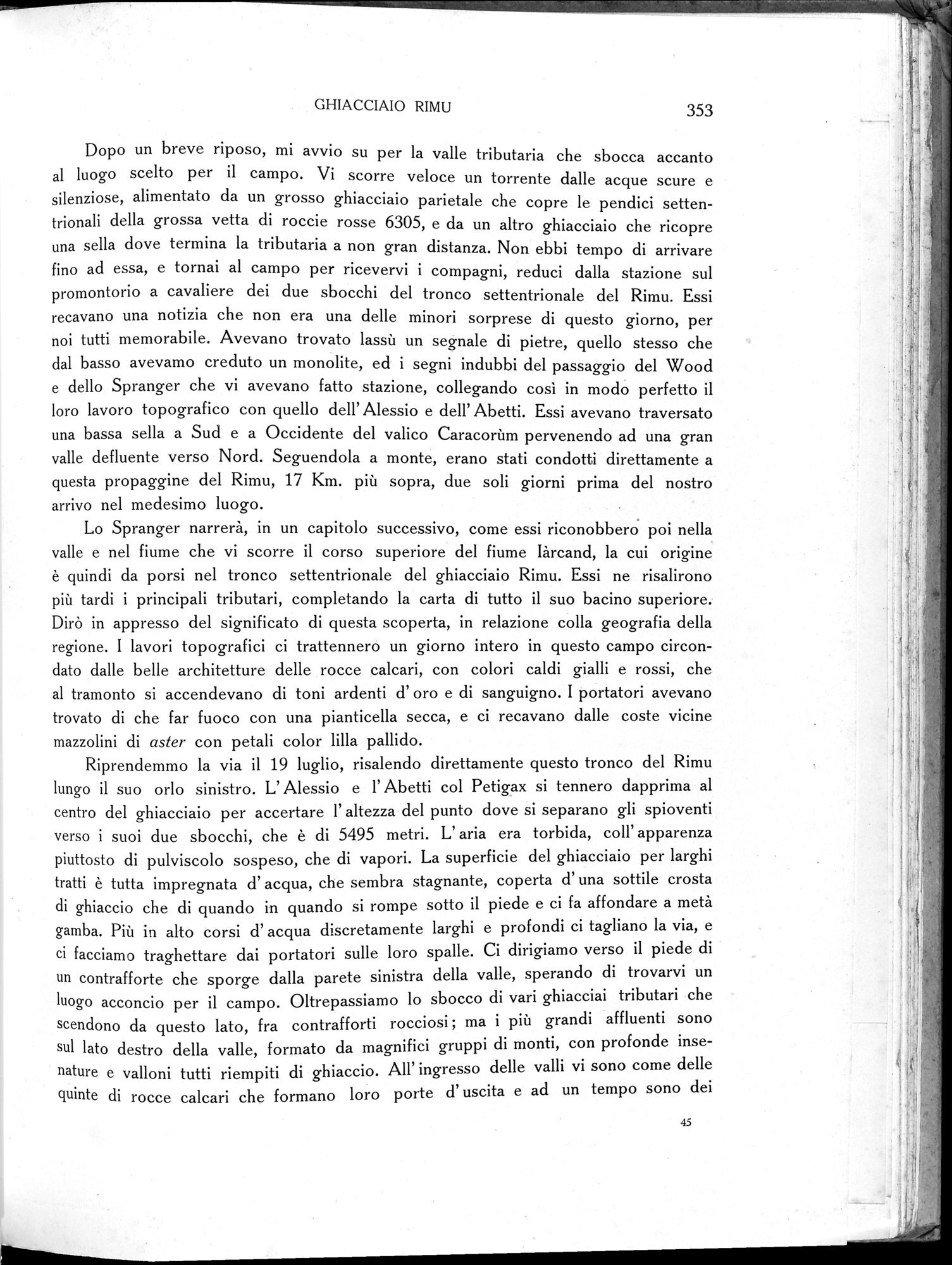 Storia della Spedizione Scientifica Italiana nel Himàlaia, Caracorùm e Turchestàn Cinese(1913-1914) : vol.1 / 419 ページ（白黒高解像度画像）