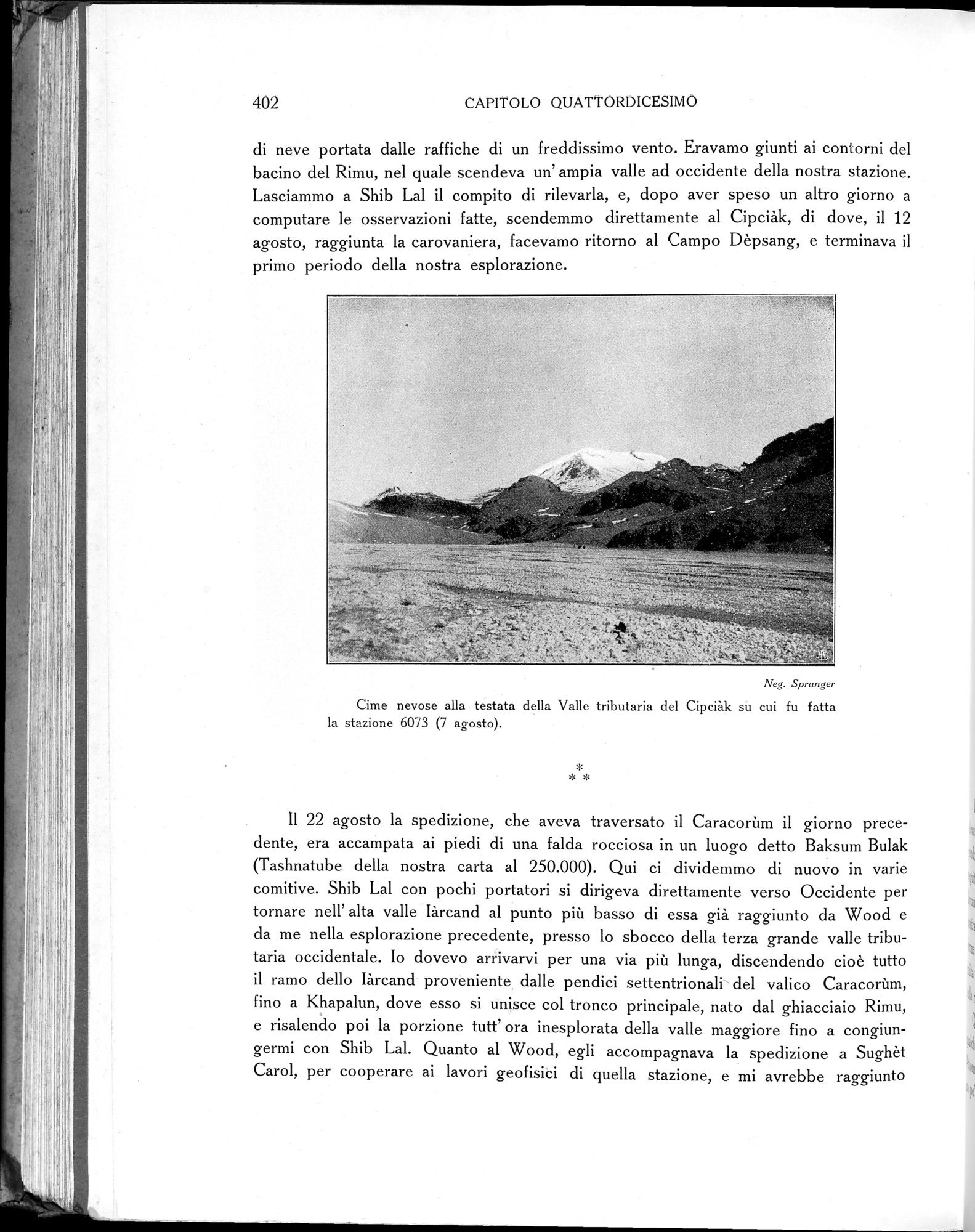Storia della Spedizione Scientifica Italiana nel Himàlaia, Caracorùm e Turchestàn Cinese(1913-1914) : vol.1 / Page 476 (Grayscale High Resolution Image)