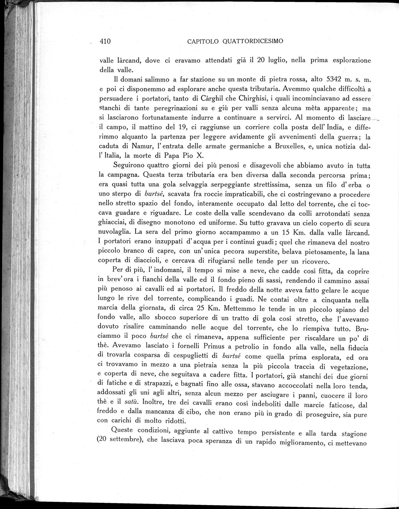 Storia della Spedizione Scientifica Italiana nel Himàlaia, Caracorùm e Turchestàn Cinese(1913-1914) : vol.1 / Page 486 (Grayscale High Resolution Image)