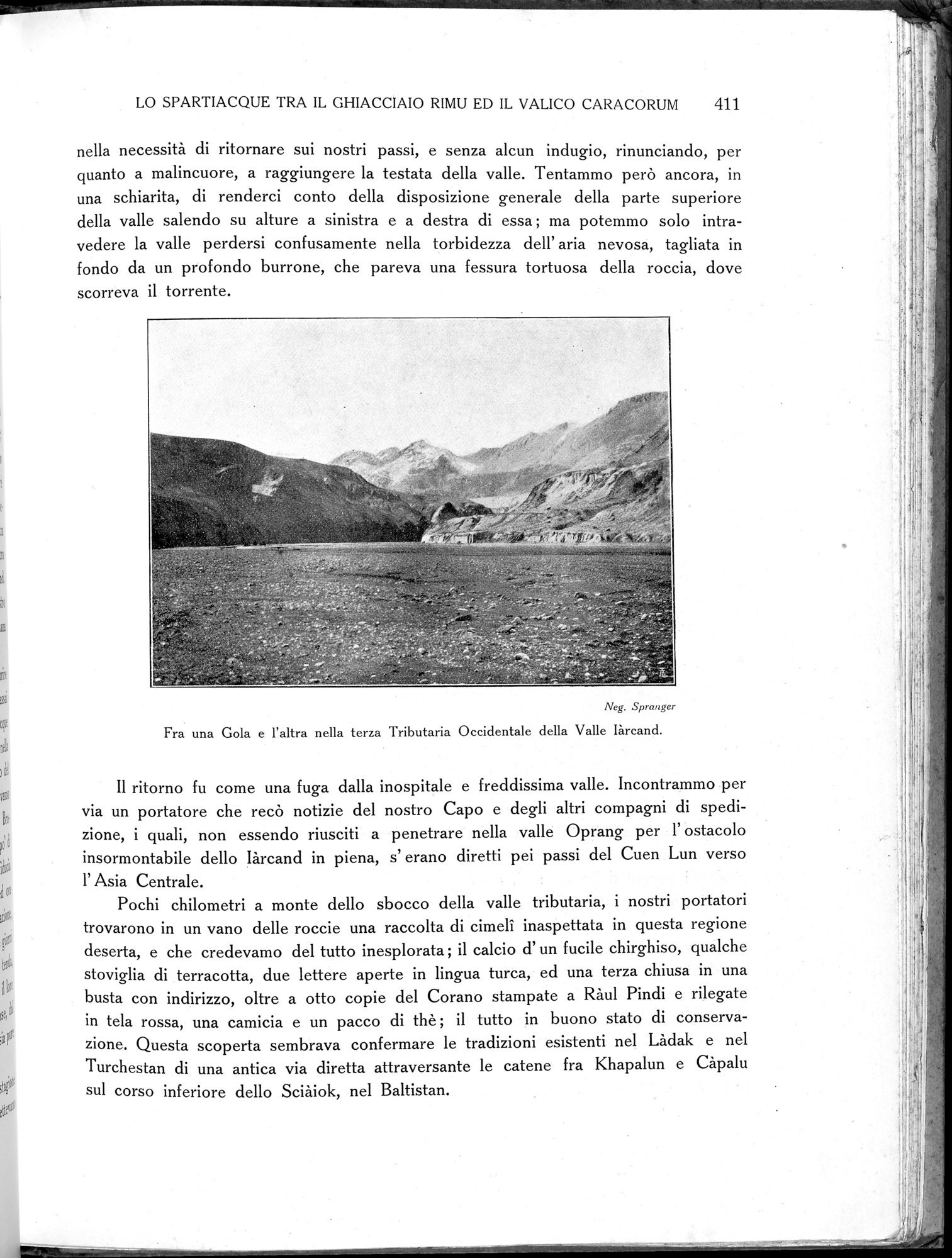 Storia della Spedizione Scientifica Italiana nel Himàlaia, Caracorùm e Turchestàn Cinese(1913-1914) : vol.1 / Page 487 (Grayscale High Resolution Image)