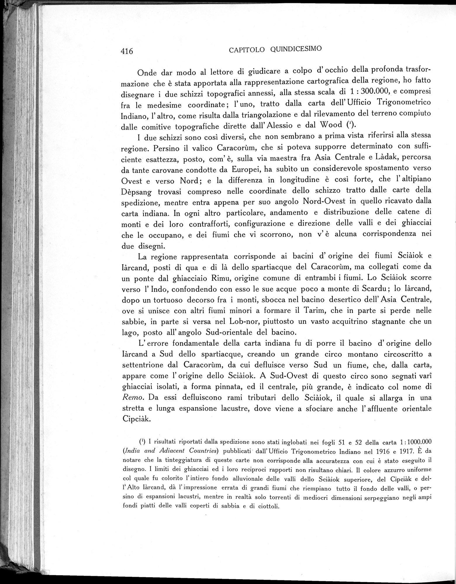 Storia della Spedizione Scientifica Italiana nel Himàlaia, Caracorùm e Turchestàn Cinese(1913-1914) : vol.1 / Page 492 (Grayscale High Resolution Image)