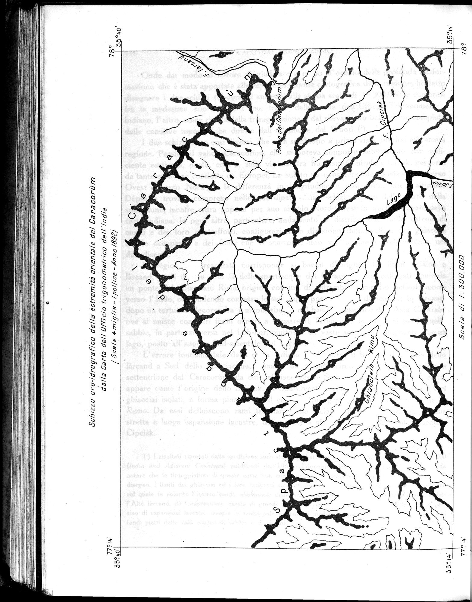 Storia della Spedizione Scientifica Italiana nel Himàlaia, Caracorùm e Turchestàn Cinese(1913-1914) : vol.1 / Page 494 (Grayscale High Resolution Image)