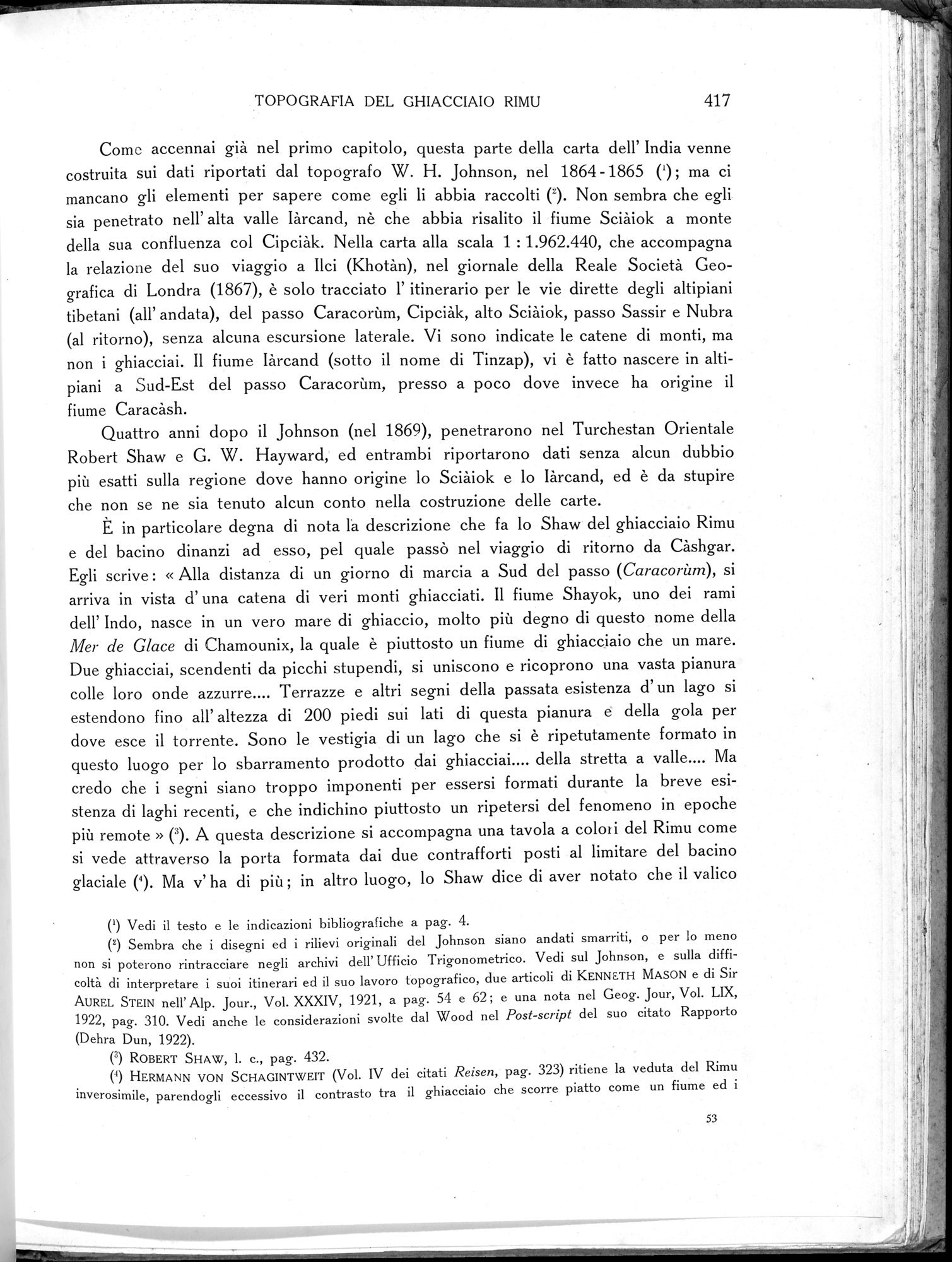 Storia della Spedizione Scientifica Italiana nel Himàlaia, Caracorùm e Turchestàn Cinese(1913-1914) : vol.1 / 497 ページ（白黒高解像度画像）