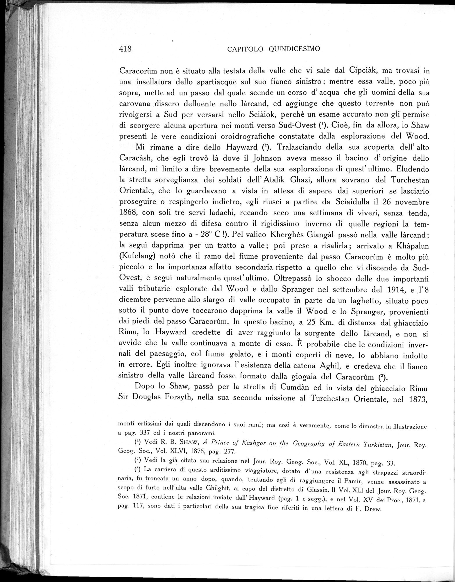 Storia della Spedizione Scientifica Italiana nel Himàlaia, Caracorùm e Turchestàn Cinese(1913-1914) : vol.1 / 498 ページ（白黒高解像度画像）