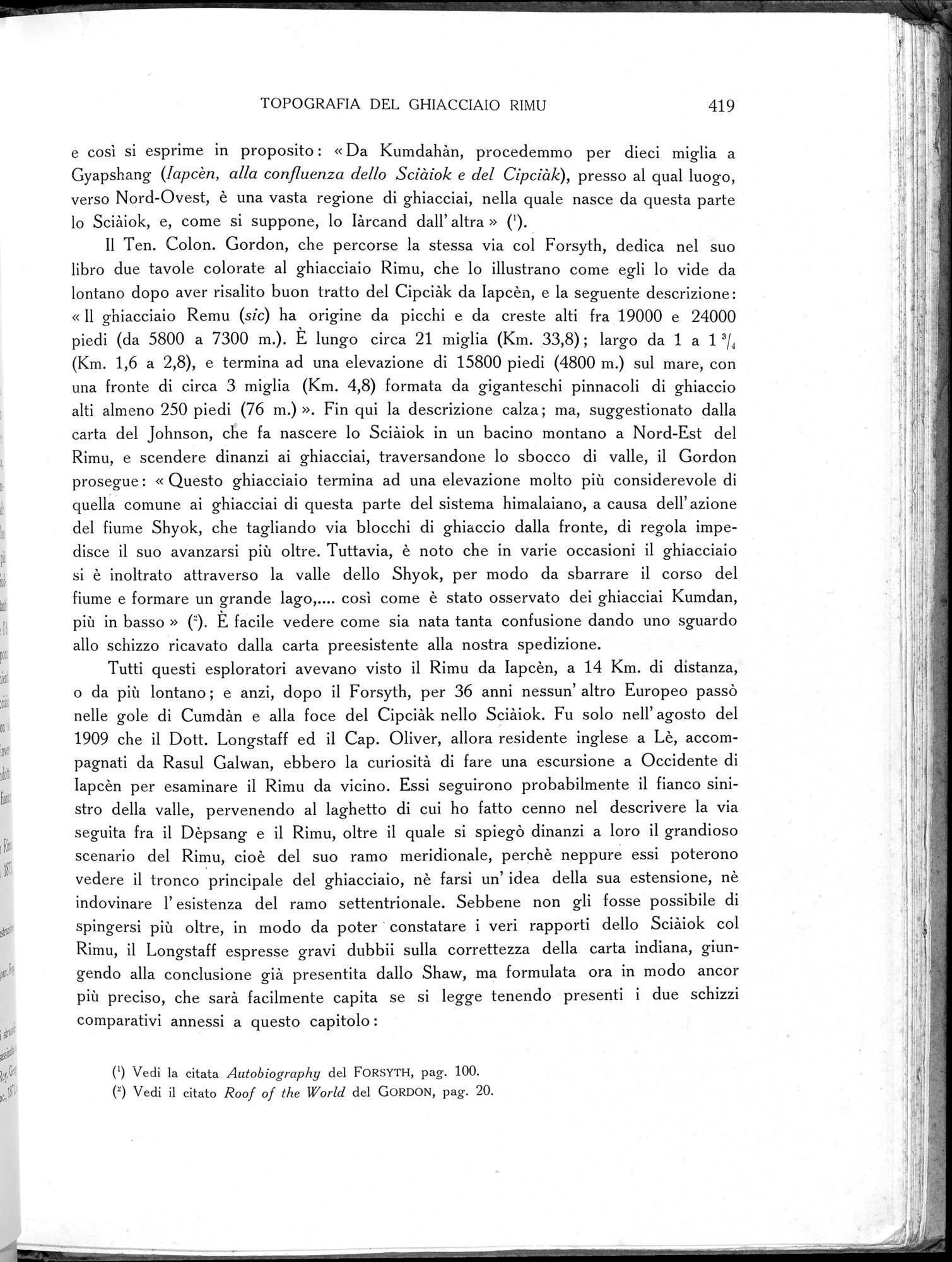 Storia della Spedizione Scientifica Italiana nel Himàlaia, Caracorùm e Turchestàn Cinese(1913-1914) : vol.1 / Page 499 (Grayscale High Resolution Image)