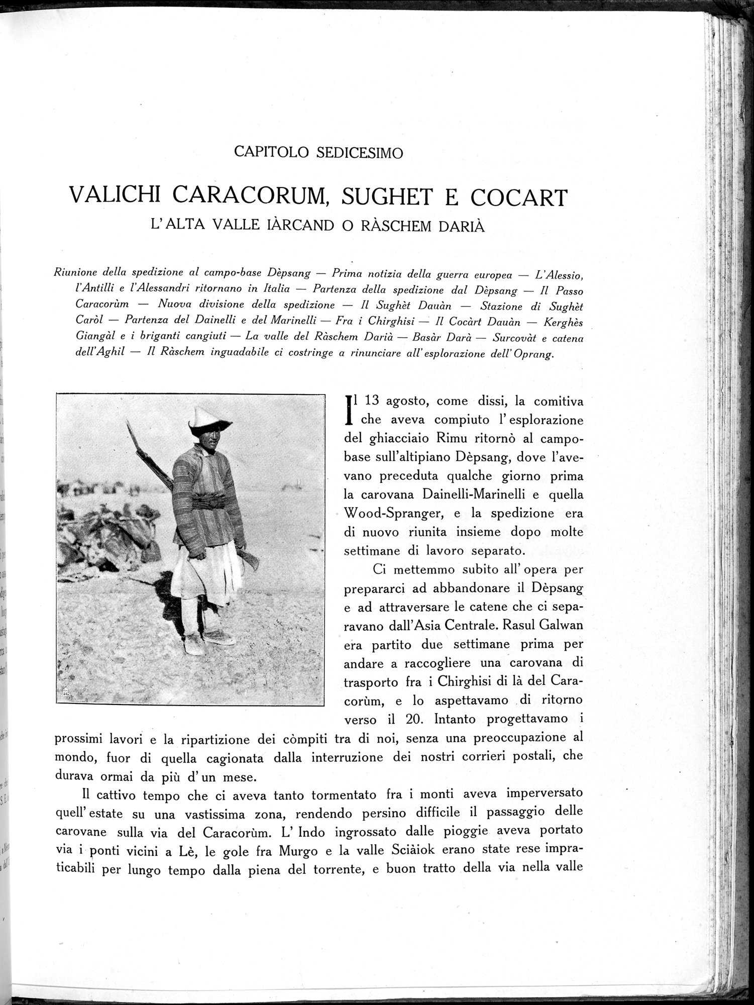 Storia della Spedizione Scientifica Italiana nel Himàlaia, Caracorùm e Turchestàn Cinese(1913-1914) : vol.1 / 509 ページ（白黒高解像度画像）