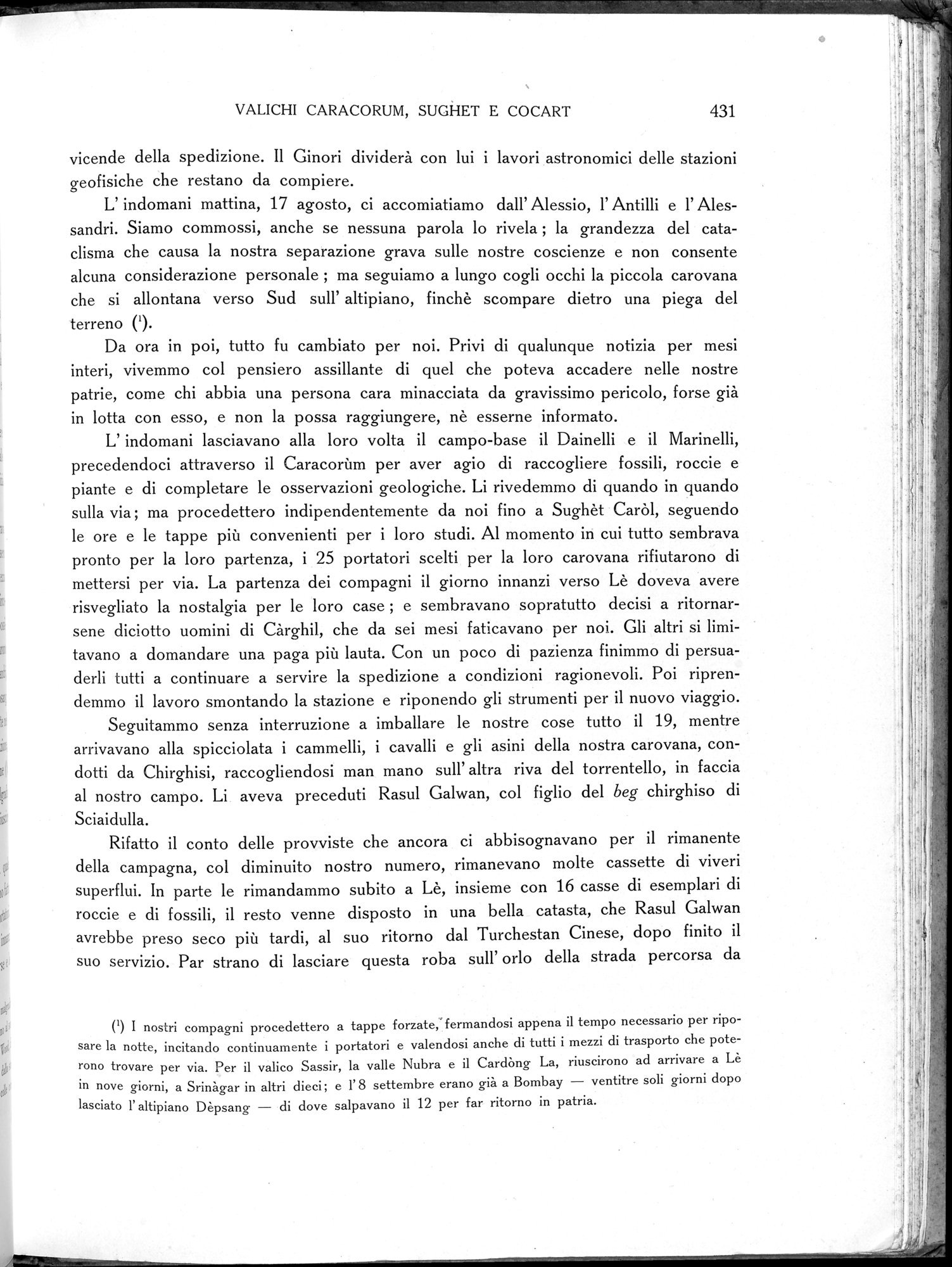 Storia della Spedizione Scientifica Italiana nel Himàlaia, Caracorùm e Turchestàn Cinese(1913-1914) : vol.1 / Page 511 (Grayscale High Resolution Image)