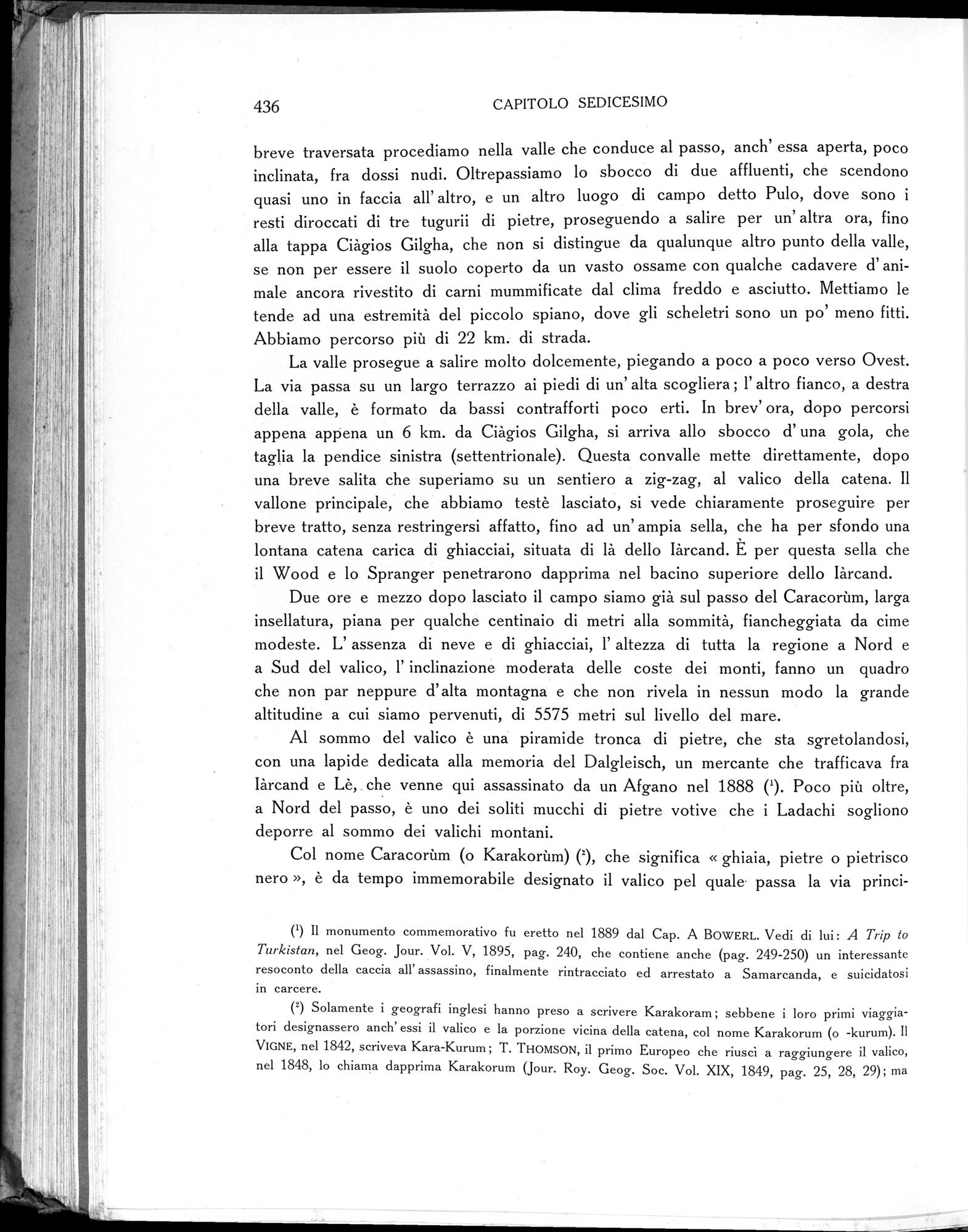 Storia della Spedizione Scientifica Italiana nel Himàlaia, Caracorùm e Turchestàn Cinese(1913-1914) : vol.1 / Page 516 (Grayscale High Resolution Image)