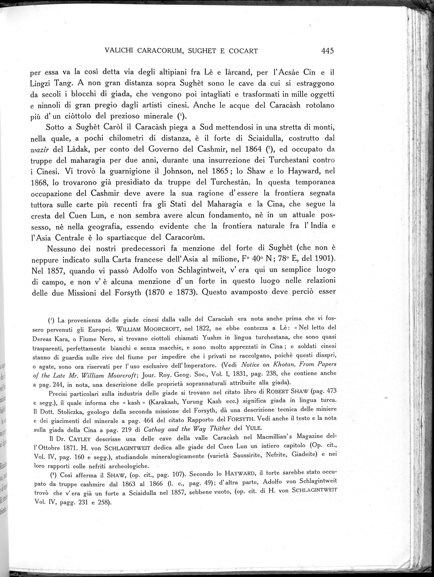 Storia della Spedizione Scientifica Italiana nel Himàlaia, Caracorùm e Turchestàn Cinese(1913-1914) : vol.1 / Page 525 (Grayscale High Resolution Image)