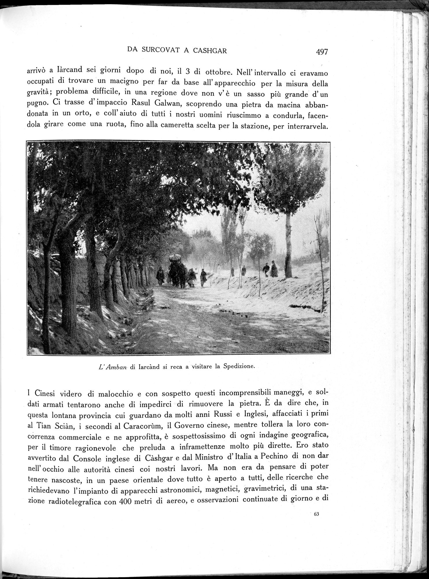 Storia della Spedizione Scientifica Italiana nel Himàlaia, Caracorùm e Turchestàn Cinese(1913-1914) : vol.1 / Page 585 (Grayscale High Resolution Image)
