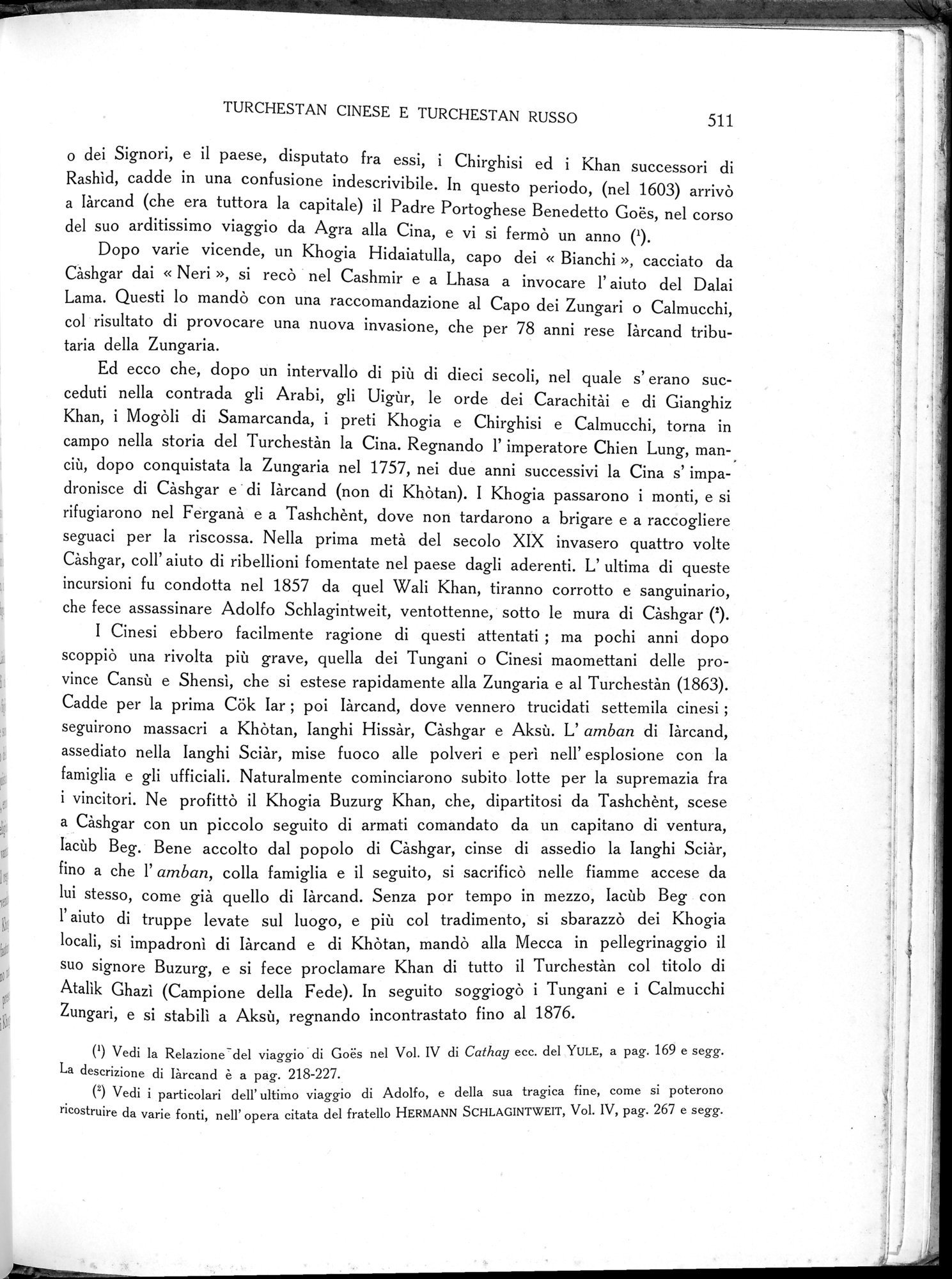 Storia della Spedizione Scientifica Italiana nel Himàlaia, Caracorùm e Turchestàn Cinese(1913-1914) : vol.1 / Page 603 (Grayscale High Resolution Image)