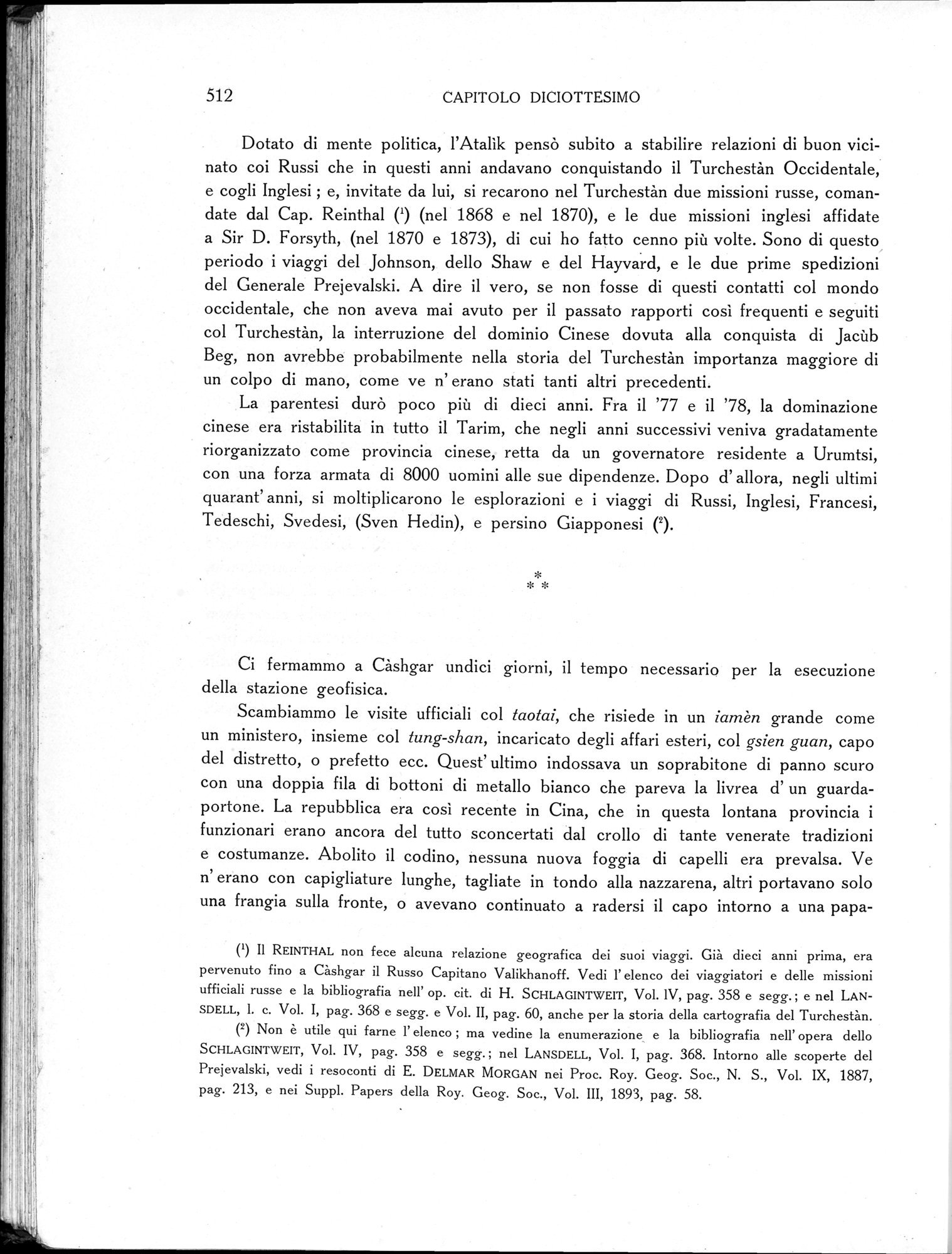 Storia della Spedizione Scientifica Italiana nel Himàlaia, Caracorùm e Turchestàn Cinese(1913-1914) : vol.1 / Page 604 (Grayscale High Resolution Image)