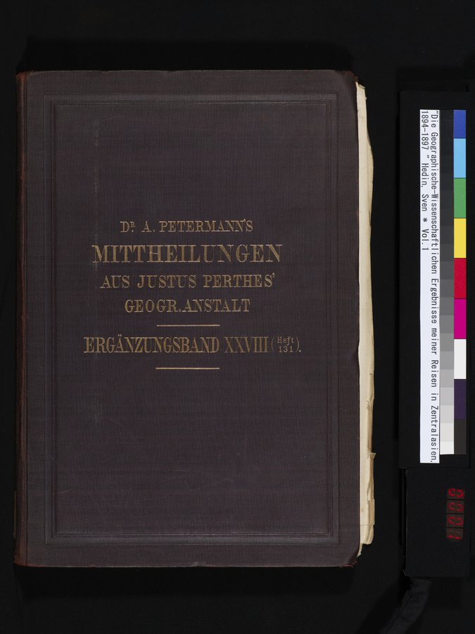 Die Geographische-Wissenschaftlichen Ergebnisse meiner Reisen in Zentralasien, 1894-1897 : vol.1 / 1 ページ（カラー画像）