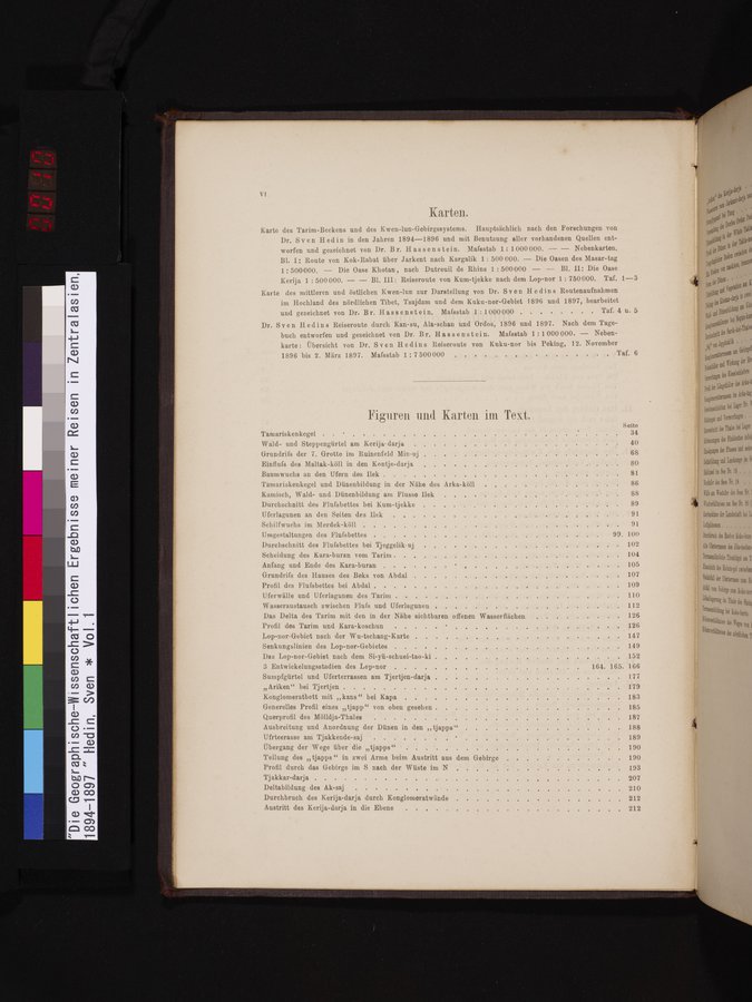 Die Geographische-Wissenschaftlichen Ergebnisse meiner Reisen in Zentralasien, 1894-1897 : vol.1 / Page 10 (Color Image)