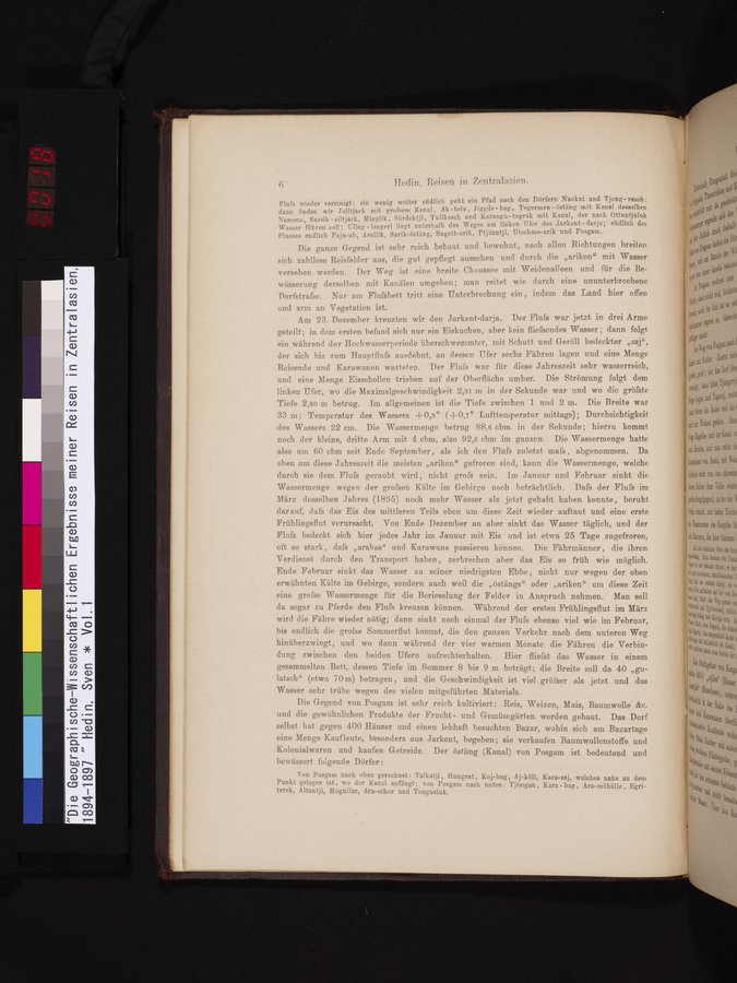 Die Geographische-Wissenschaftlichen Ergebnisse meiner Reisen in Zentralasien, 1894-1897 : vol.1 / 18 ページ（カラー画像）