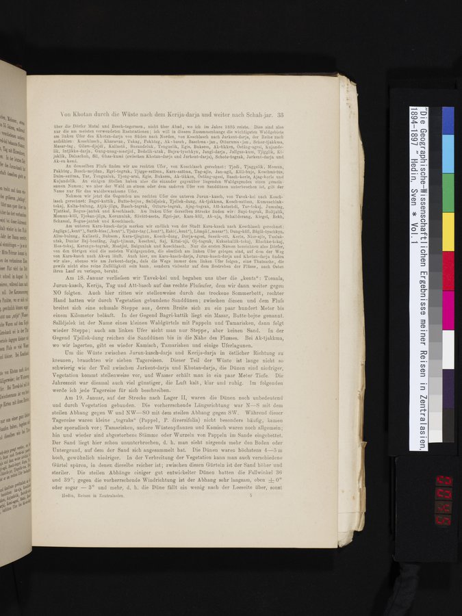 Die Geographische-Wissenschaftlichen Ergebnisse meiner Reisen in Zentralasien, 1894-1897 : vol.1 / 45 ページ（カラー画像）