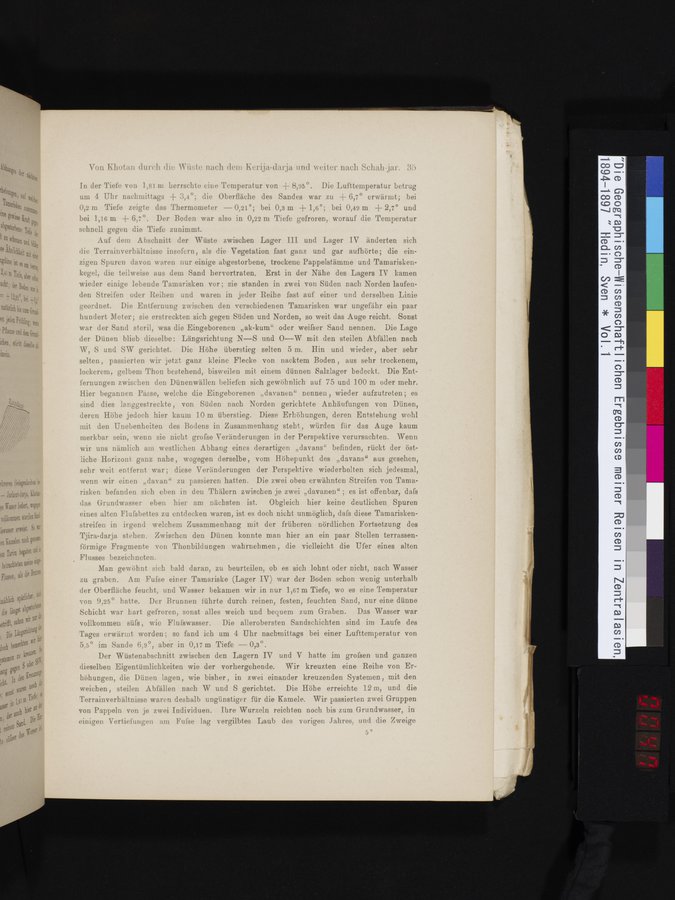 Die Geographische-Wissenschaftlichen Ergebnisse meiner Reisen in Zentralasien, 1894-1897 : vol.1 / 47 ページ（カラー画像）