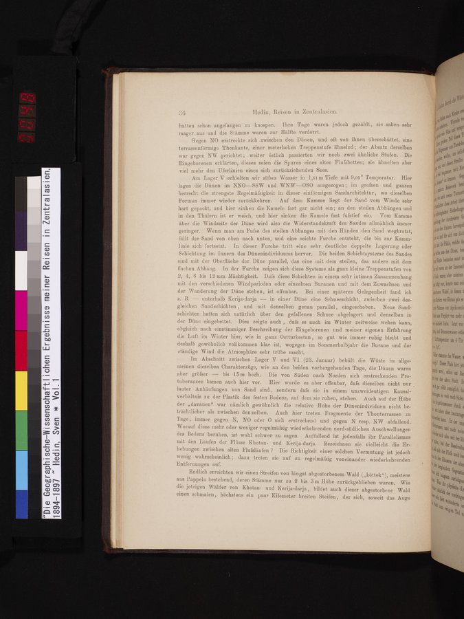Die Geographische-Wissenschaftlichen Ergebnisse meiner Reisen in Zentralasien, 1894-1897 : vol.1 / 48 ページ（カラー画像）