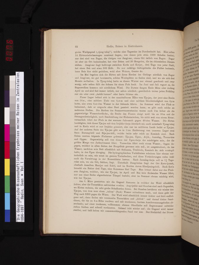 Die Geographische-Wissenschaftlichen Ergebnisse meiner Reisen in Zentralasien, 1894-1897 : vol.1 / 76 ページ（カラー画像）