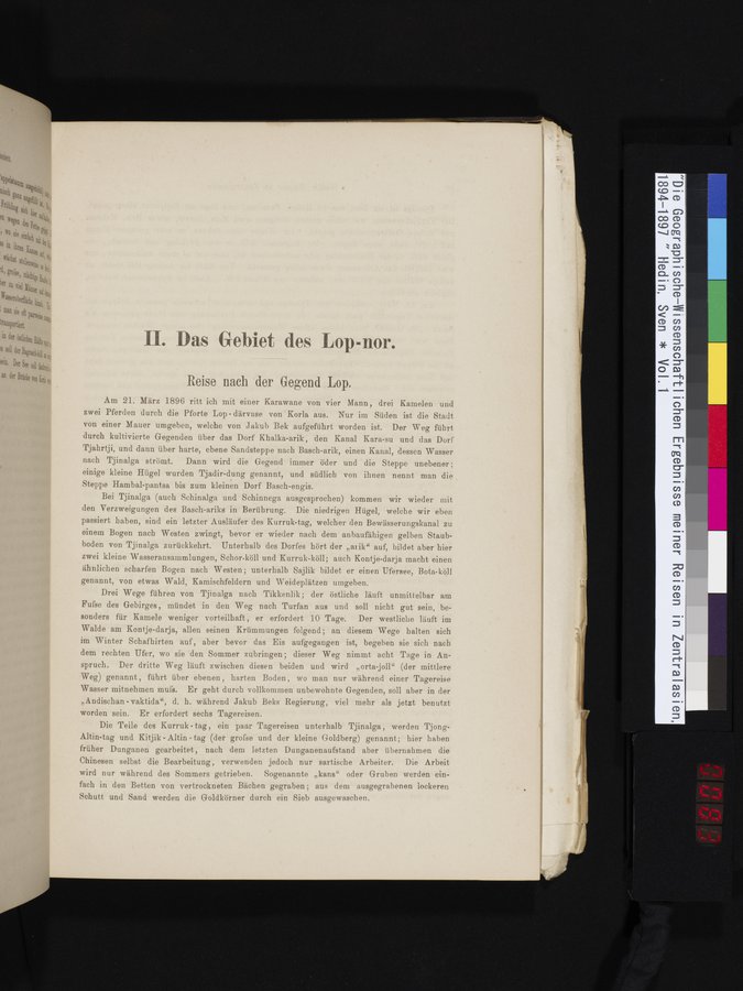Die Geographische-Wissenschaftlichen Ergebnisse meiner Reisen in Zentralasien, 1894-1897 : vol.1 / Page 83 (Color Image)